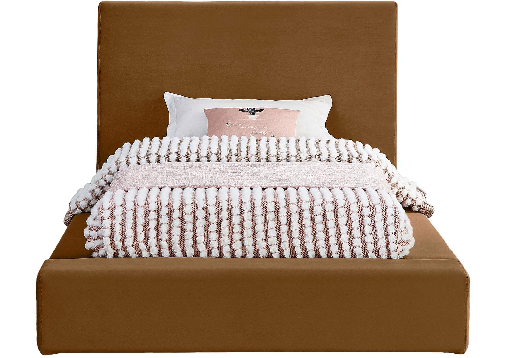 Dorian Saddle Velvet Twin Bed image 4