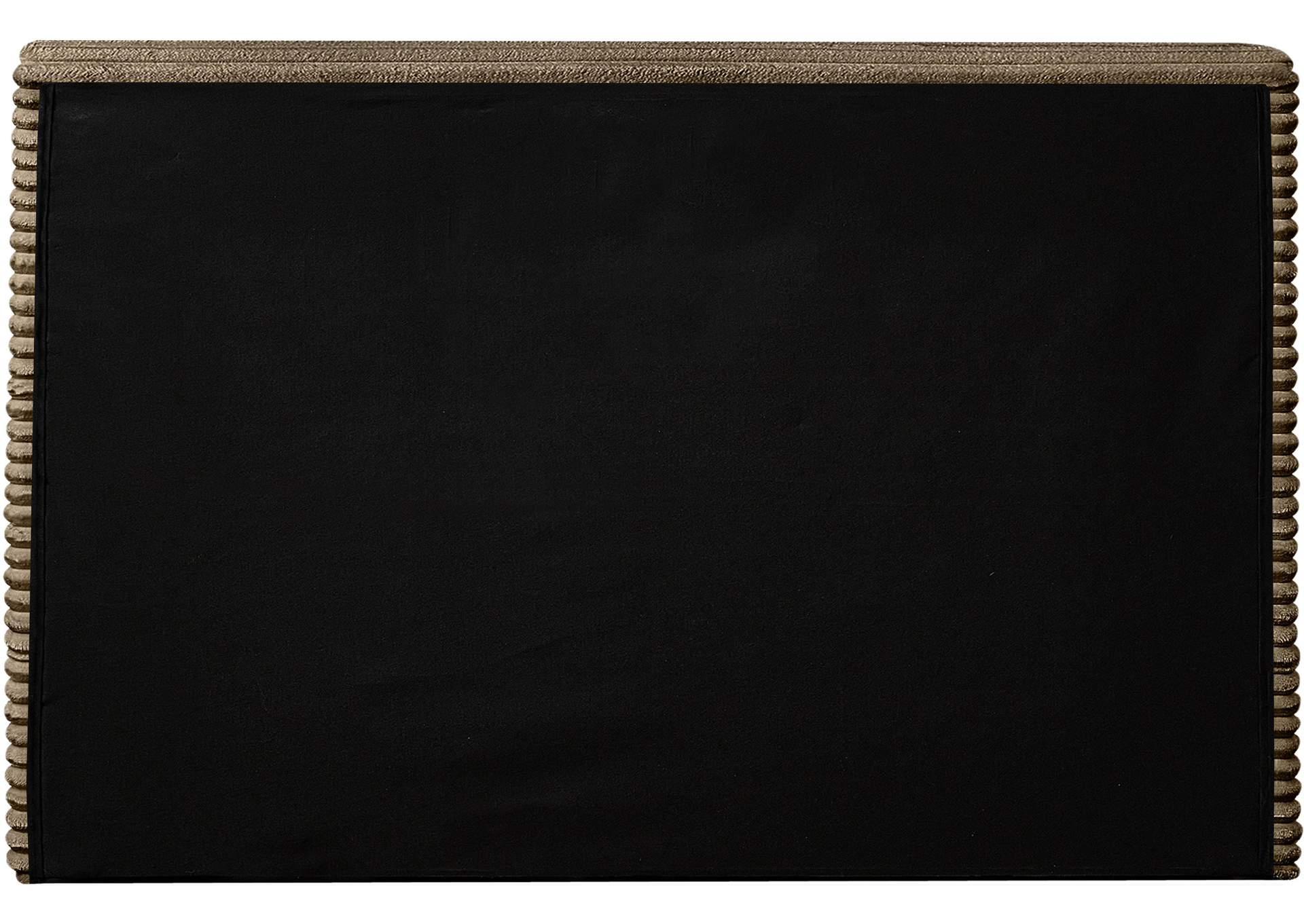 Drew Taupe Corduroy Fabric Twin Bed (3 Boxes)