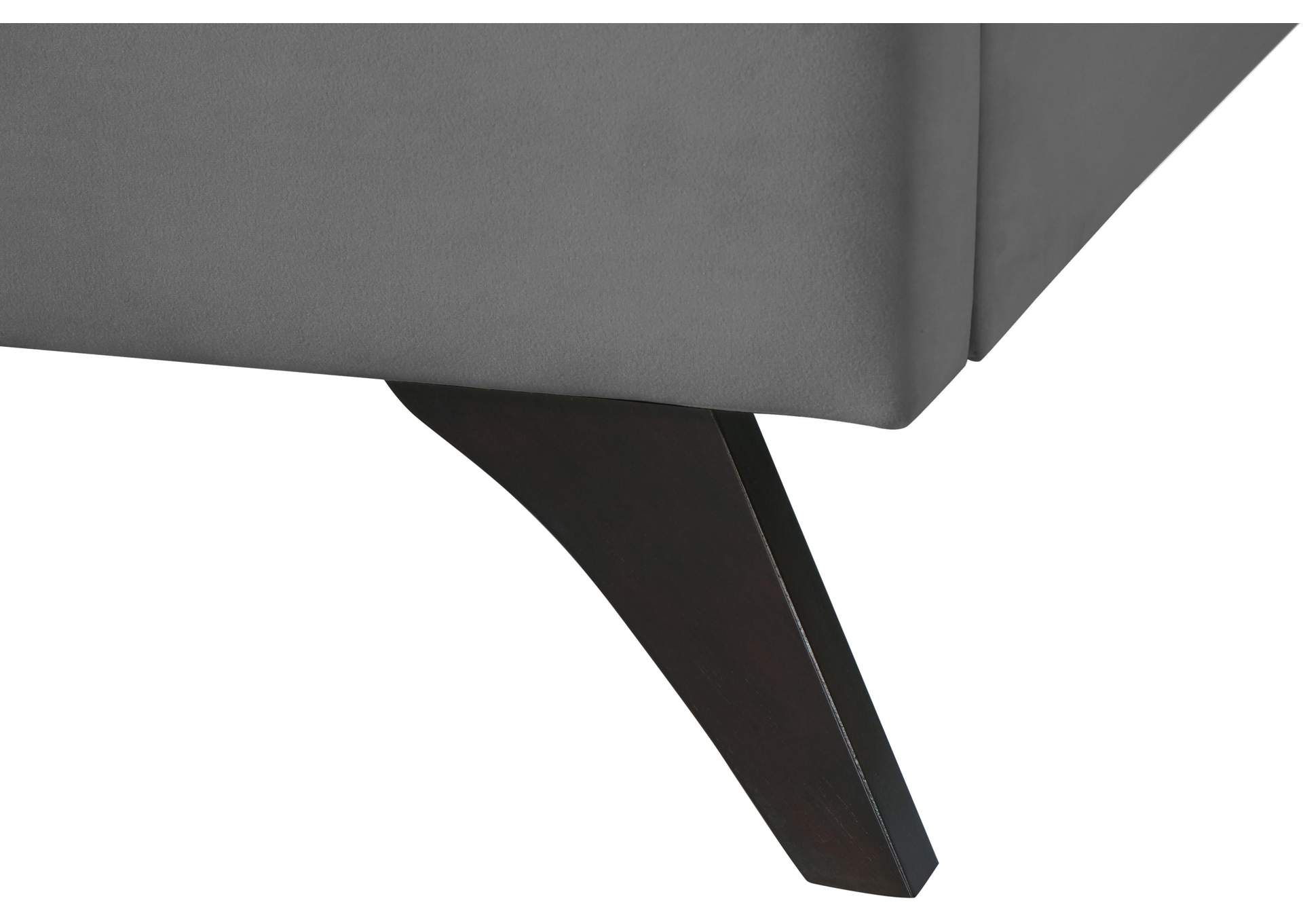 Elly Grey Velvet Queen Bed