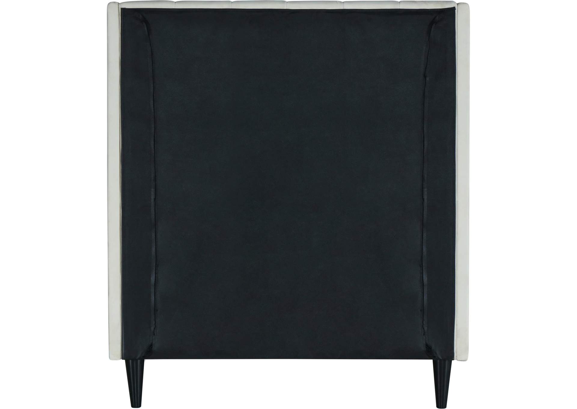Eva Cream Velvet Twin Bed