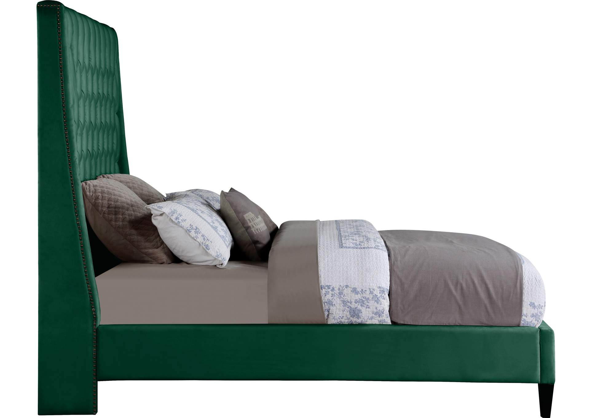 Fritz Green Velvet Full Bed