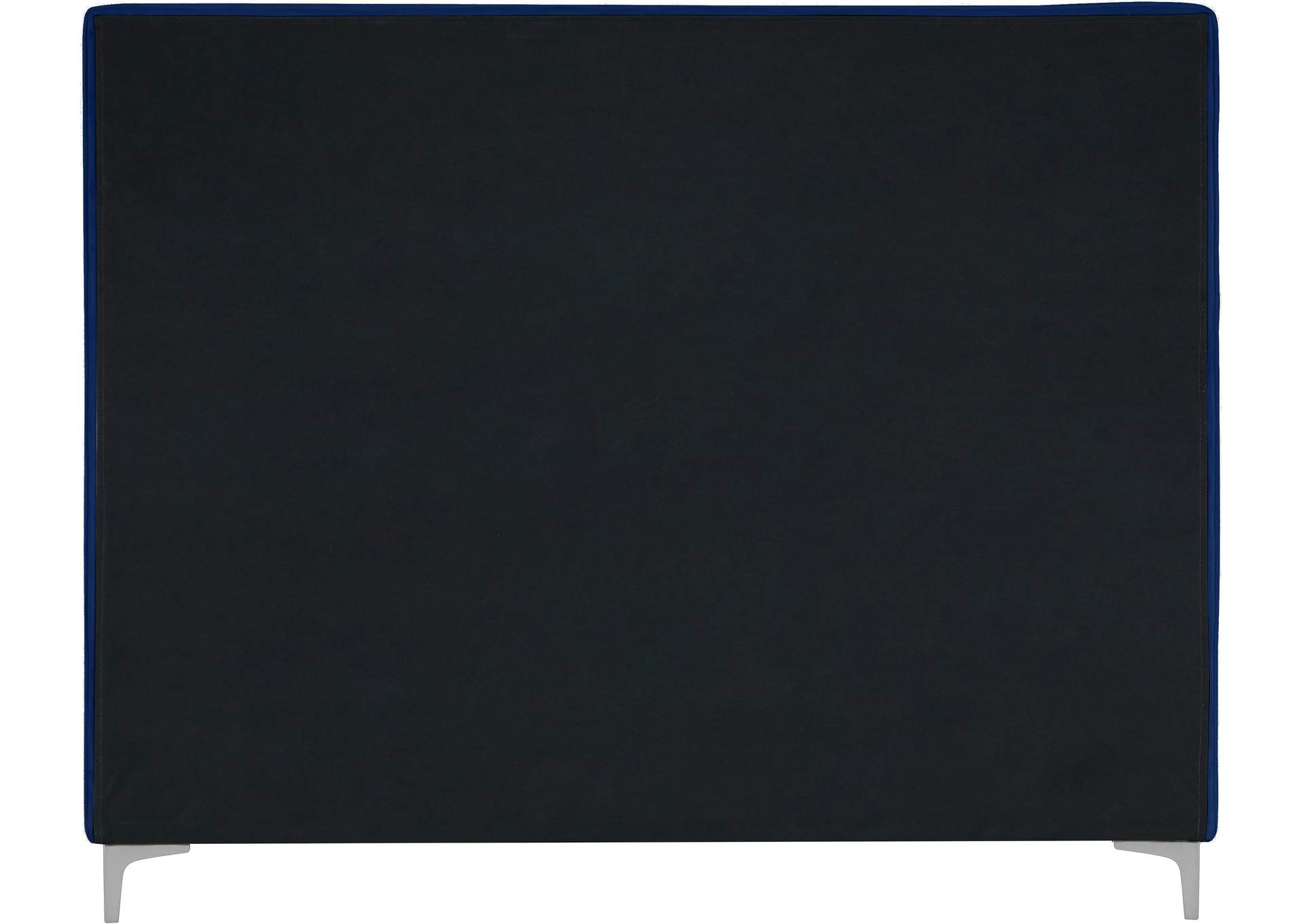 Geri Navy Velvet King Bed
