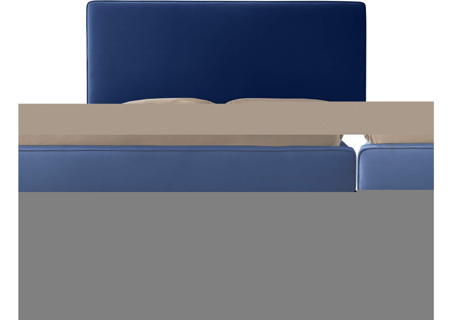 Geri Navy Velvet King Bed