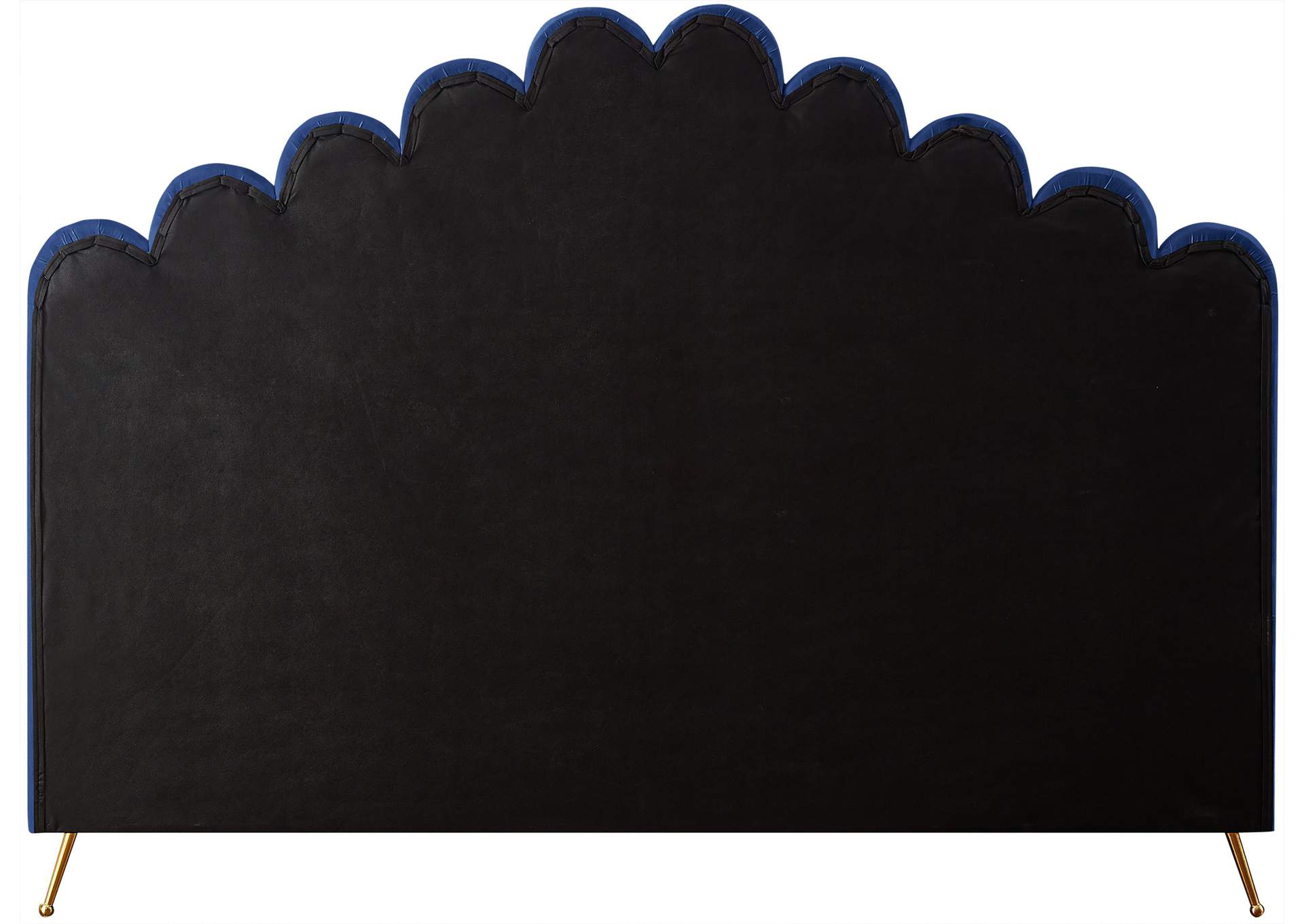 Lily Navy Velvet King Bed