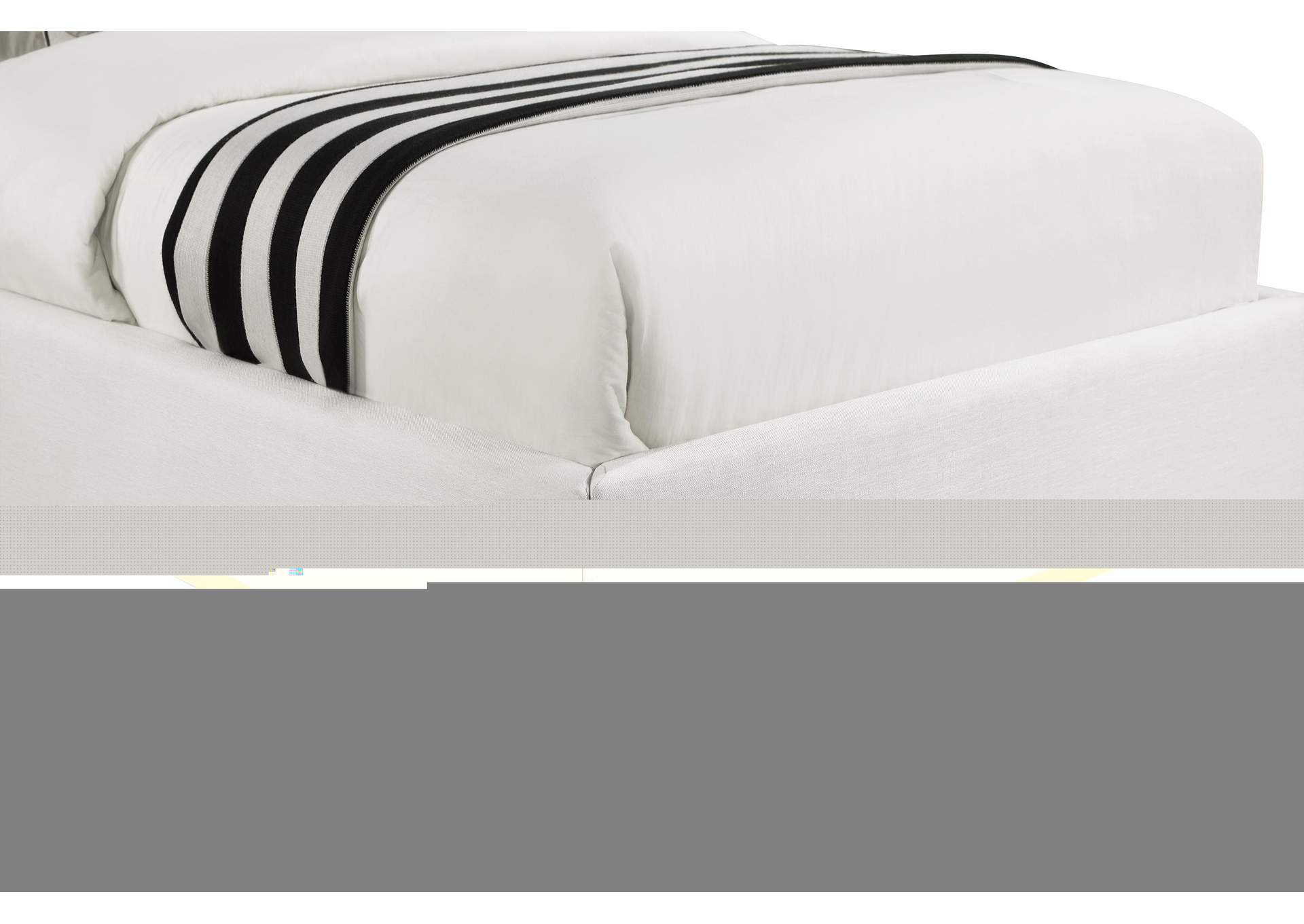 Logan Cream Linen Textured Fabric Twin Bed image 7