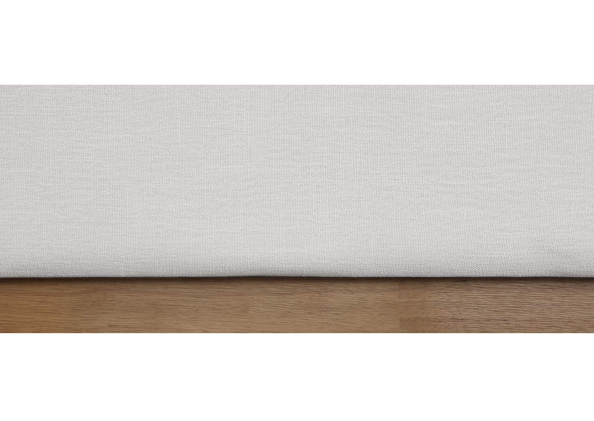 Logan Cream Linen Textured Fabric Twin Bed image 8