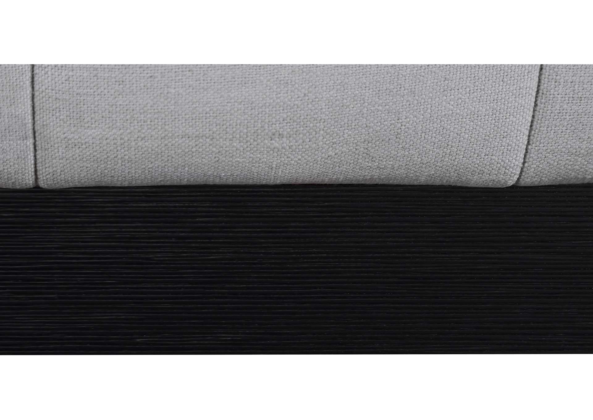 Lucia Grey Linen Textured Fabric King Bed image 8