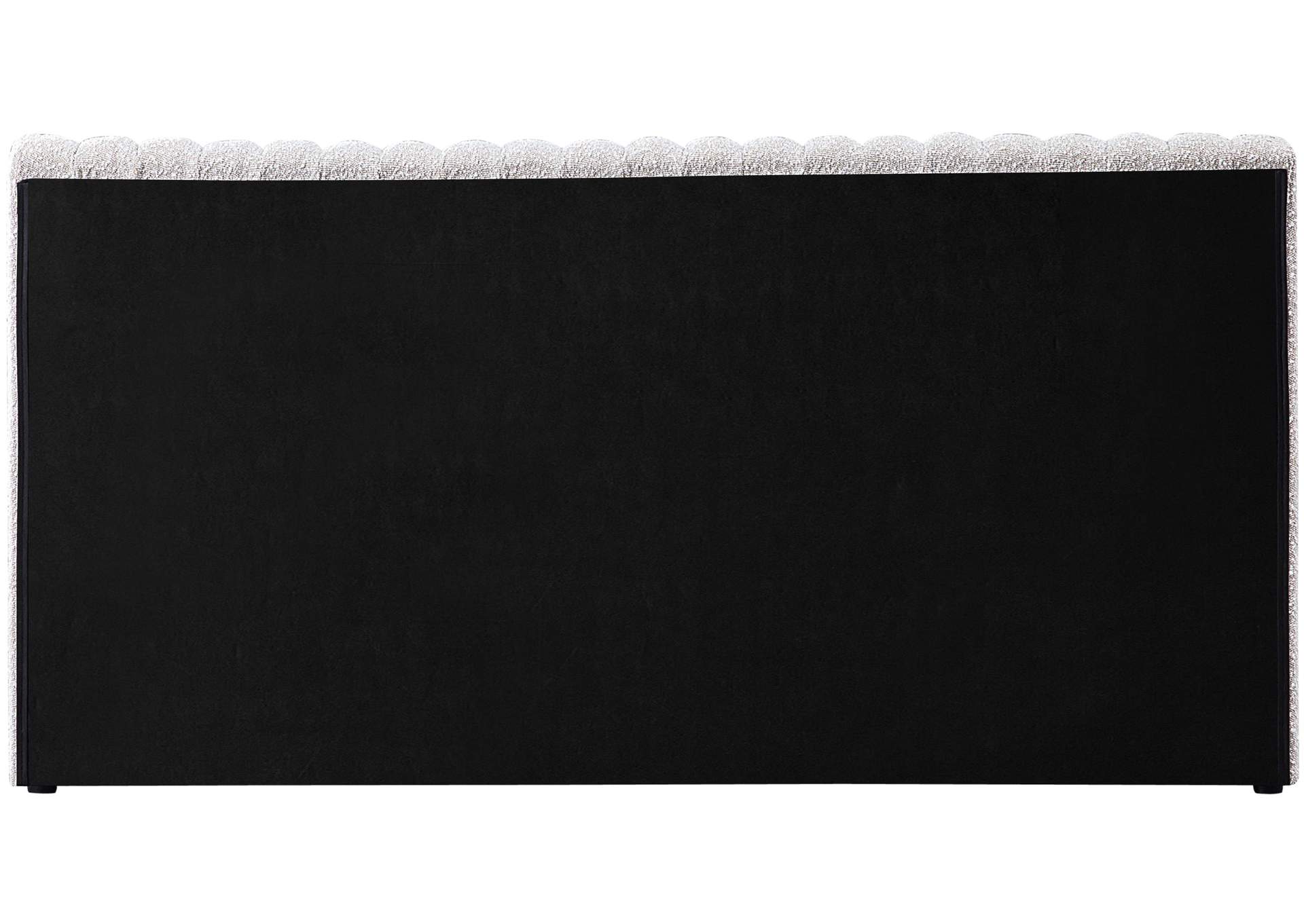 Nash Cream Boucle Fabric King Bed image 7