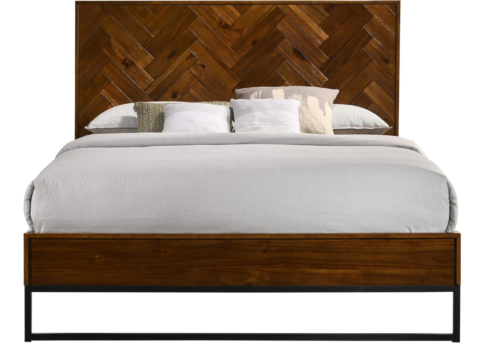 Reed Antique Coffee Queen Bed (3 Boxes)