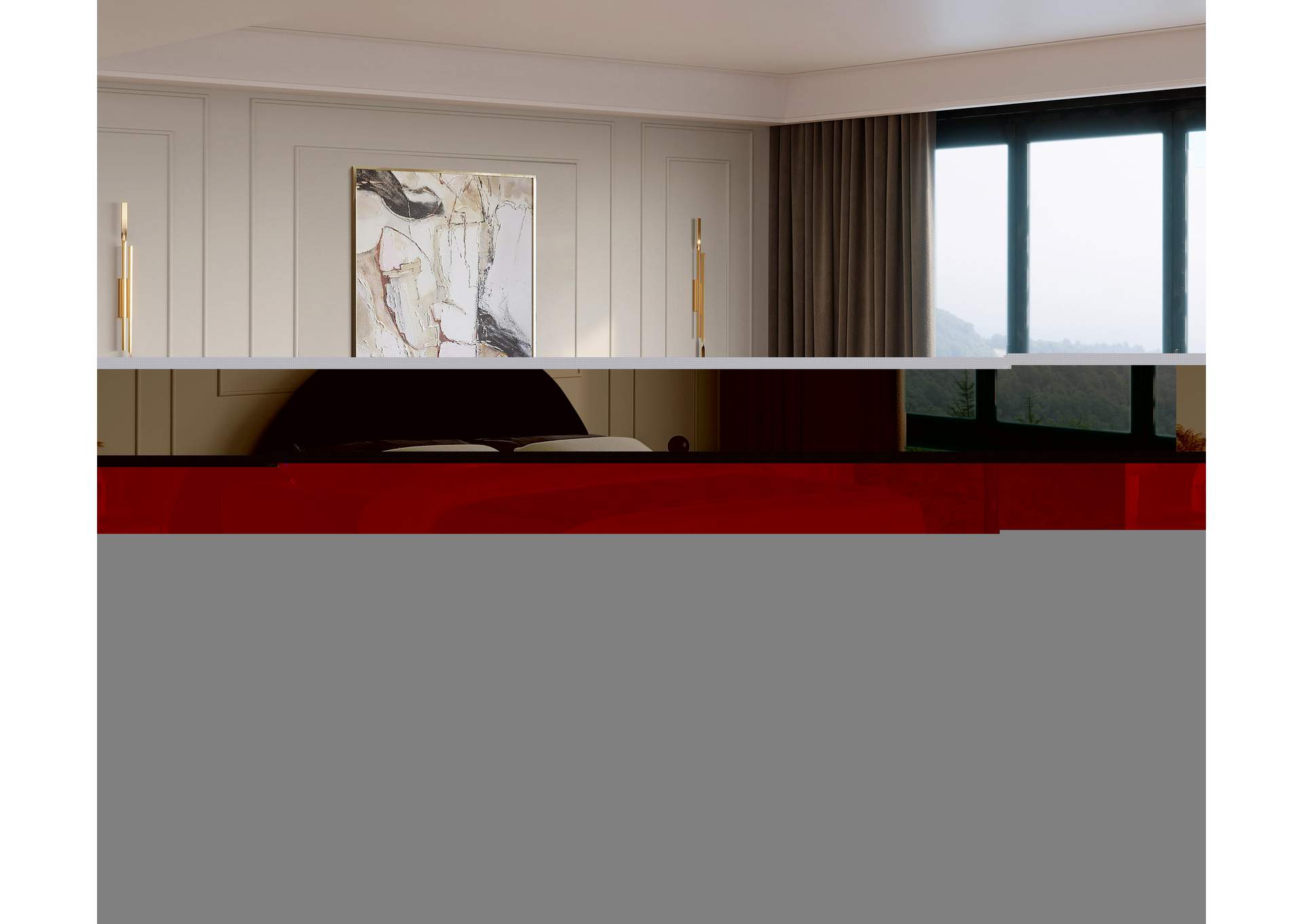 Rudy Black Teddy Fabric Queen Bed