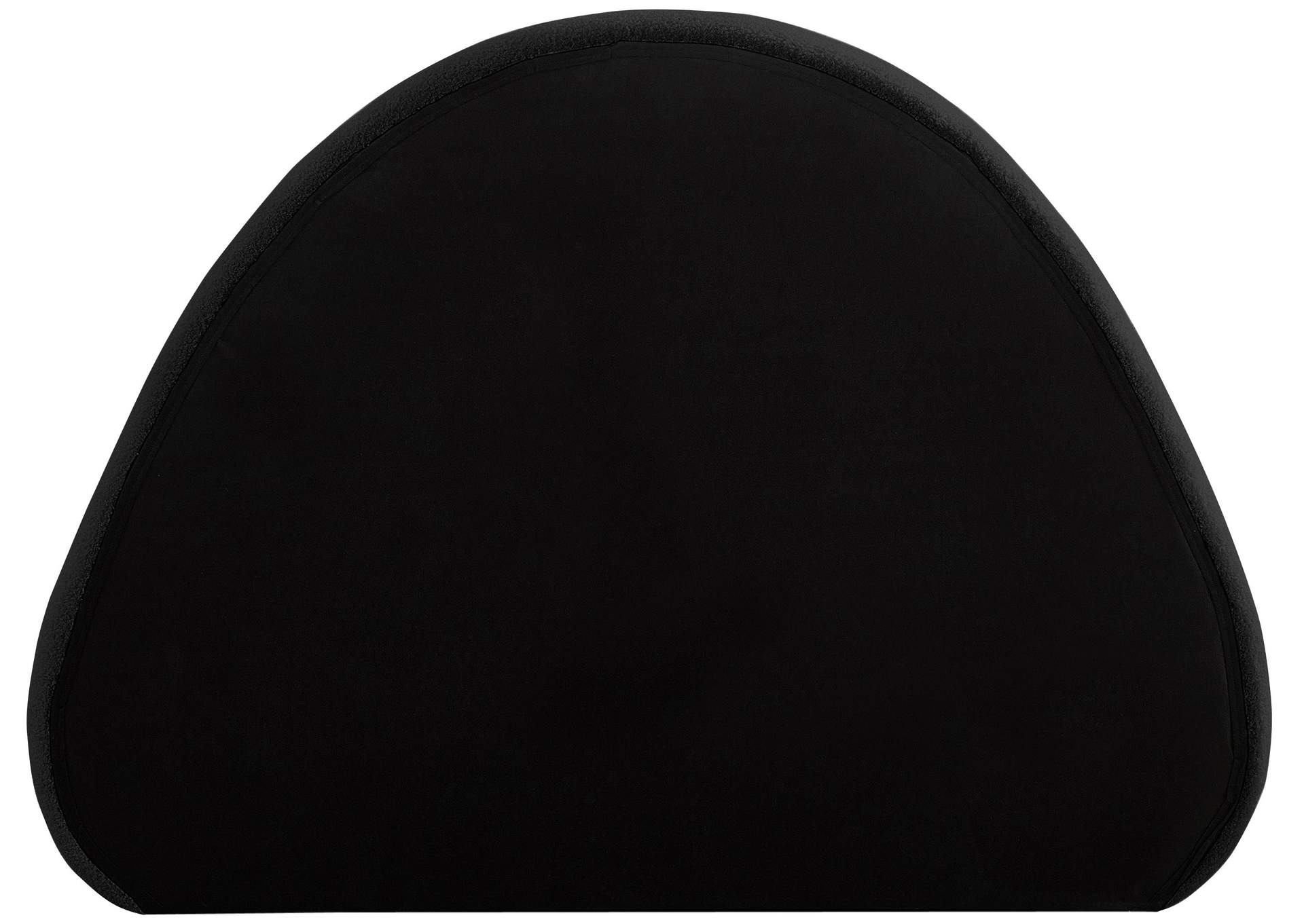 Rudy Black Teddy Fabric Twin Bed