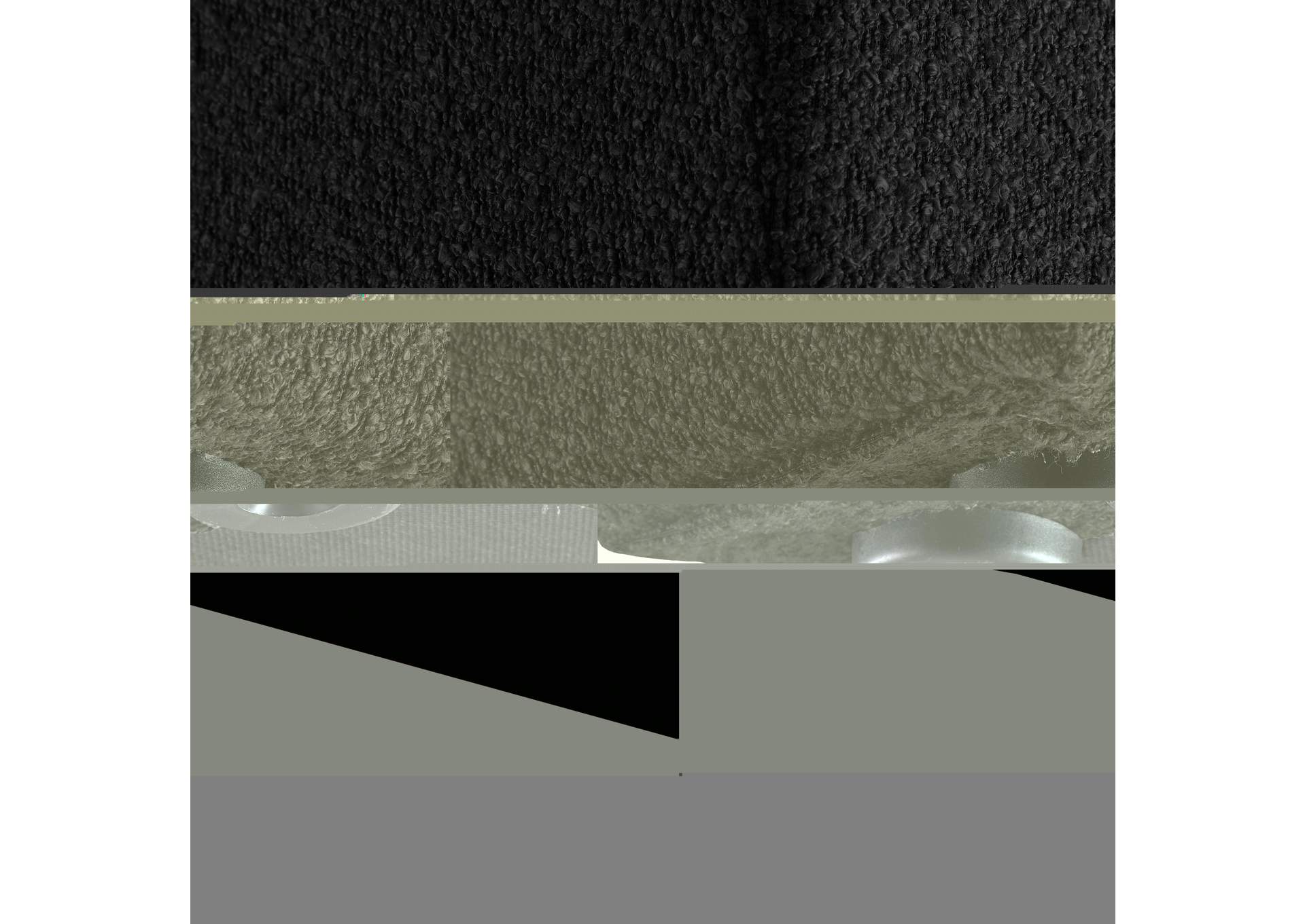 Terra Black Boucle Fabric Full Bed image 8