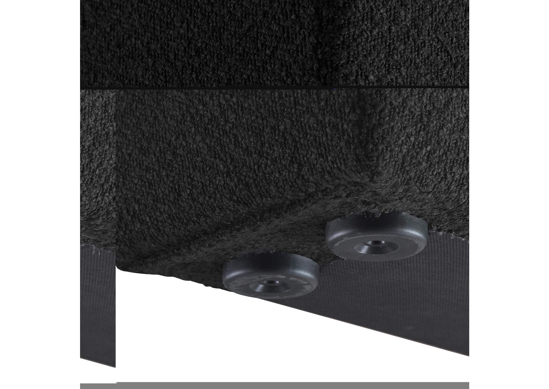 Terra Black Boucle Fabric Queen Bed image 8