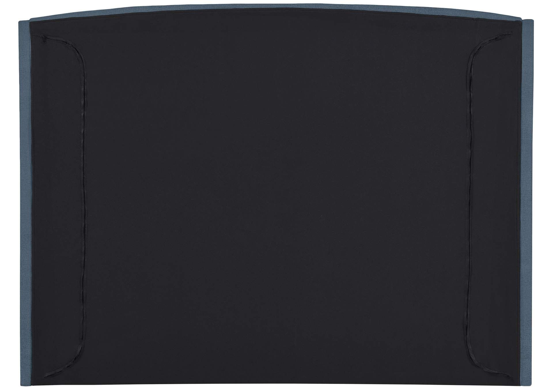 Twin Blue Velvet King Bed (3 Boxes)