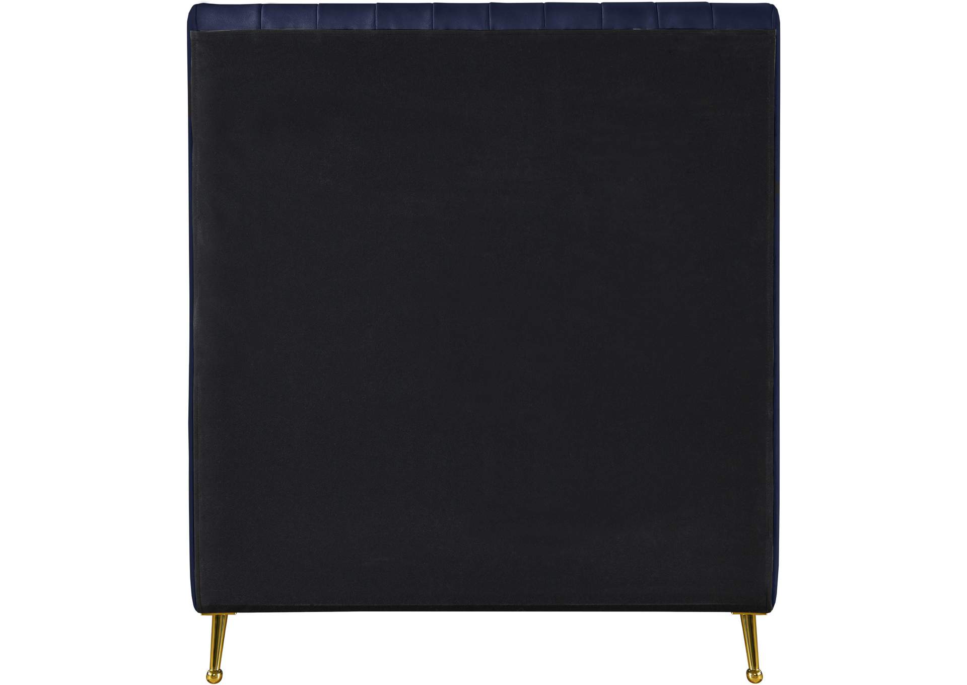 Zara Navy Velvet Twin Bed (3 Boxes)