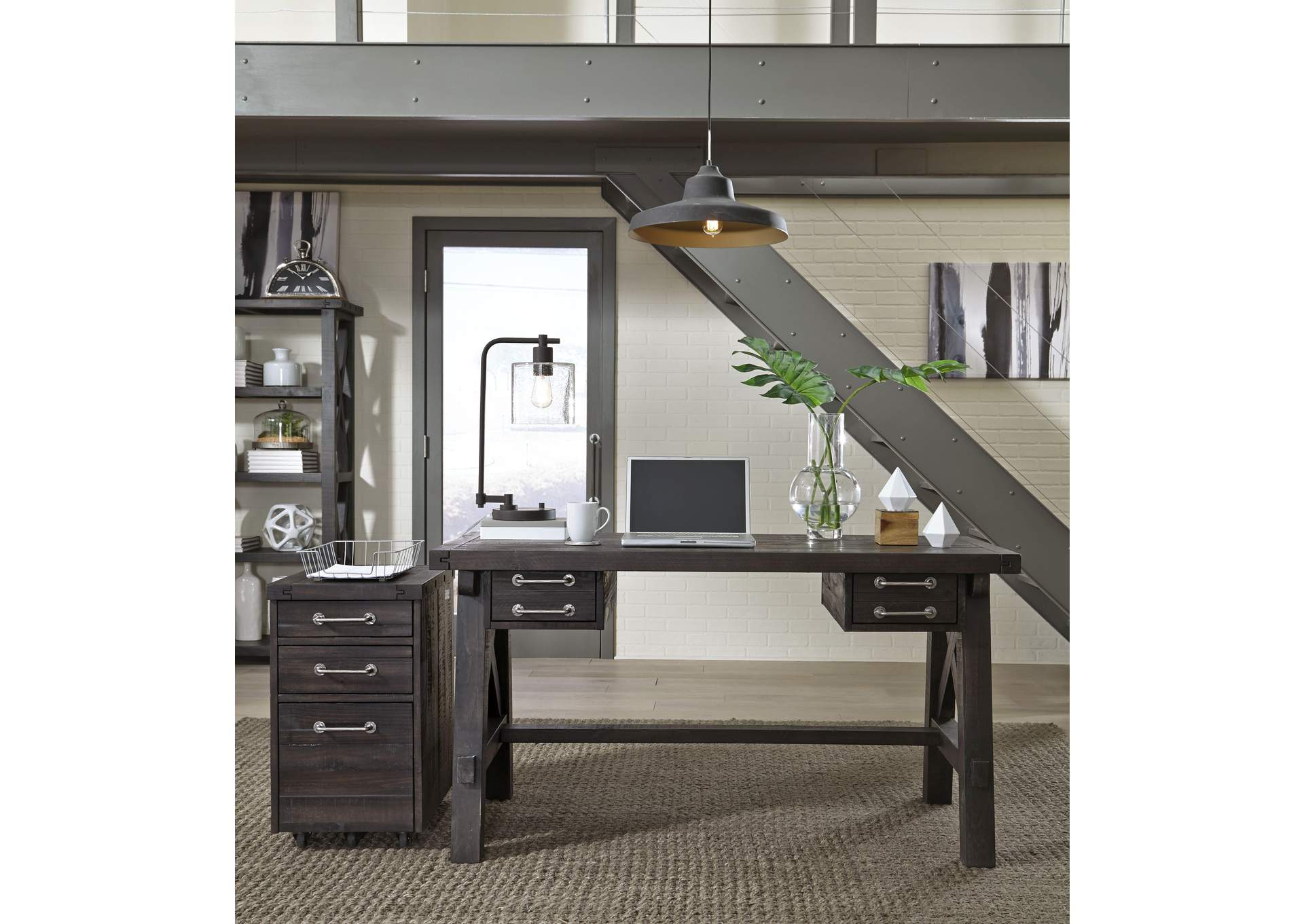 Yosemite Solid Wood Desk In Cafe image 3