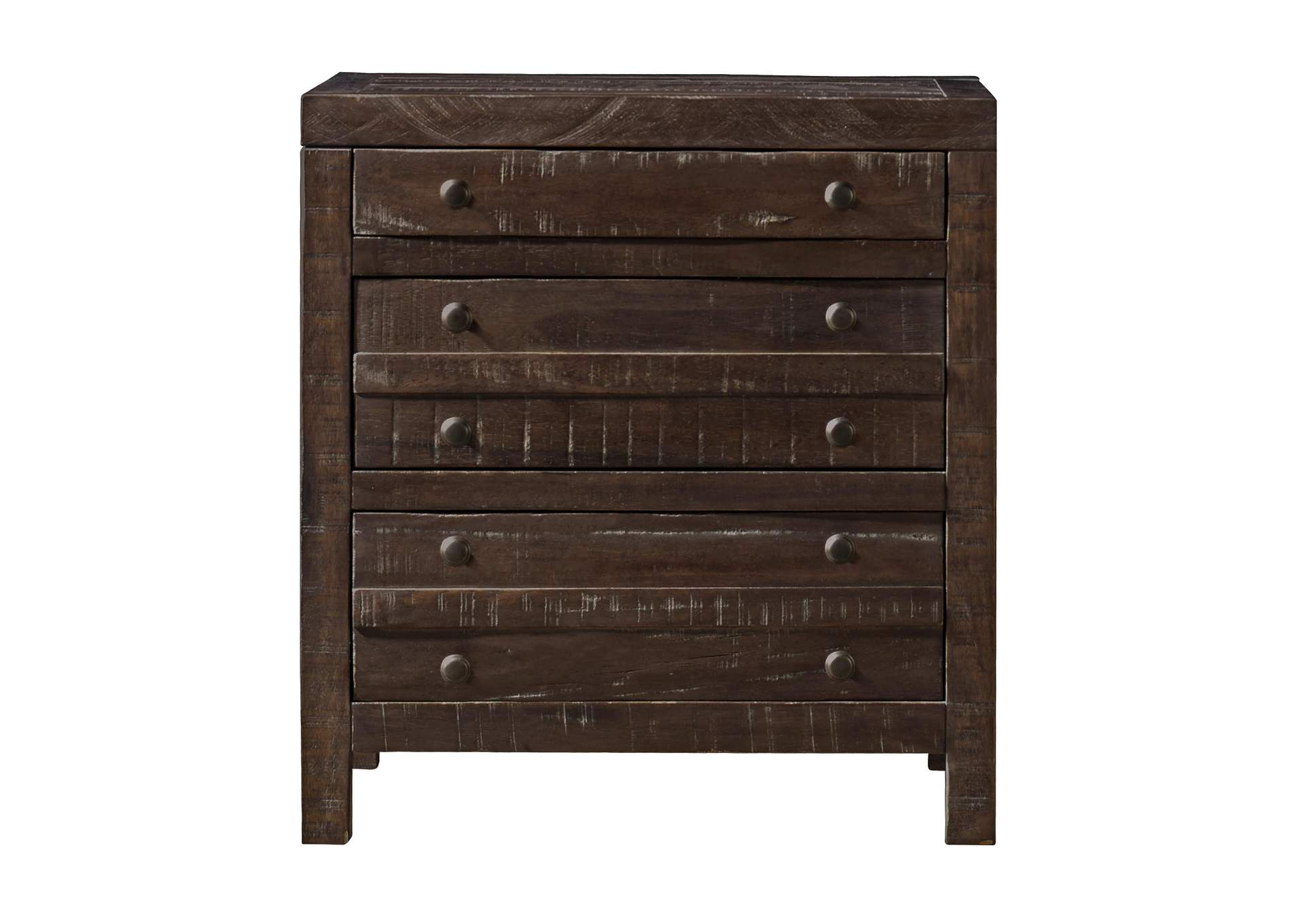 Townsend Three Drawer Solid Wood Nightstand In Java image 4