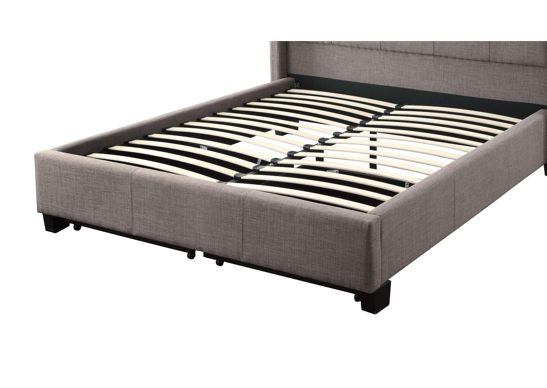Royal Tufted Footboard Storage Bed In Dolphin Linen image 9
