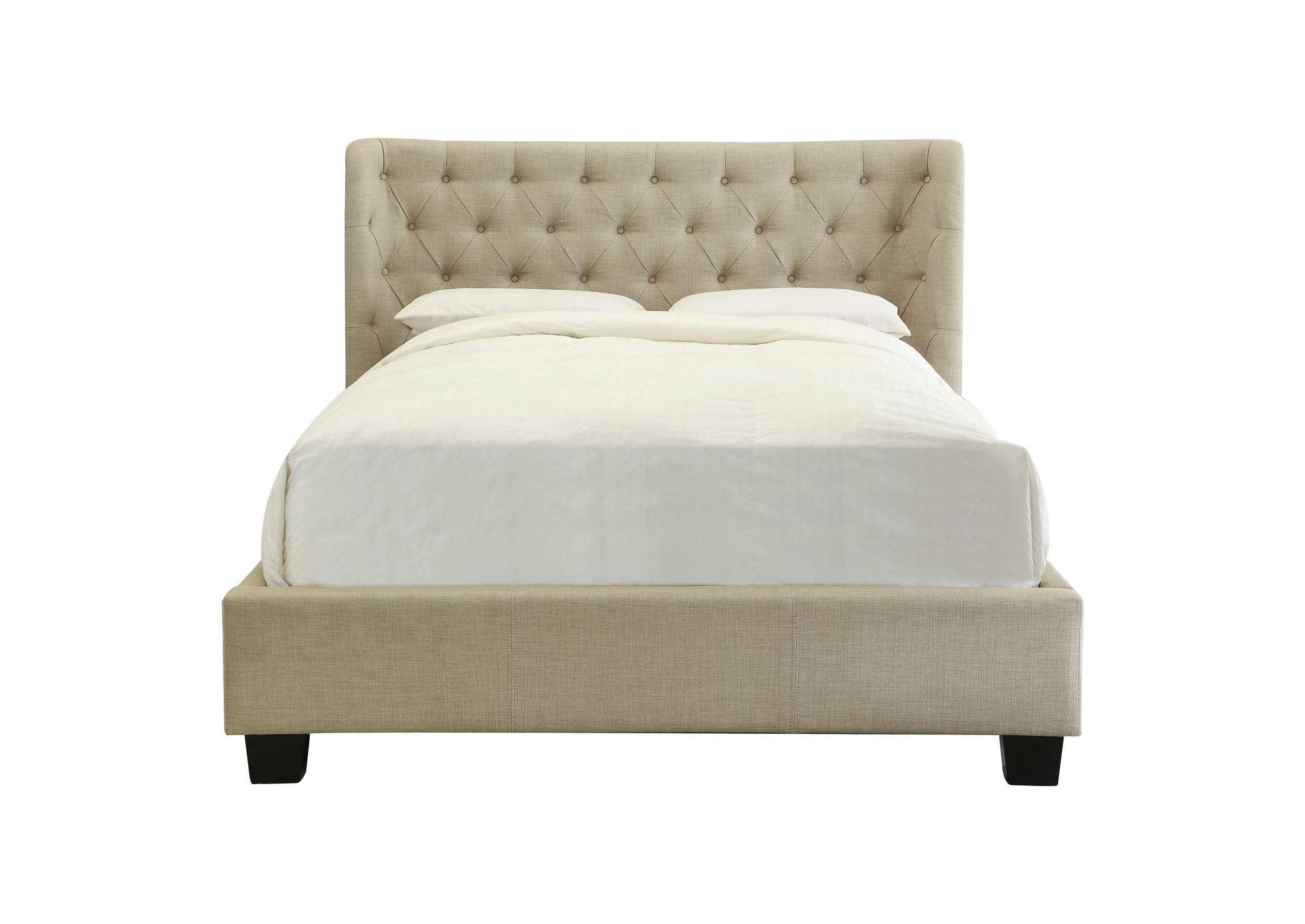Levi Tufted Footboard Storage Bed In Toast Linen image 6