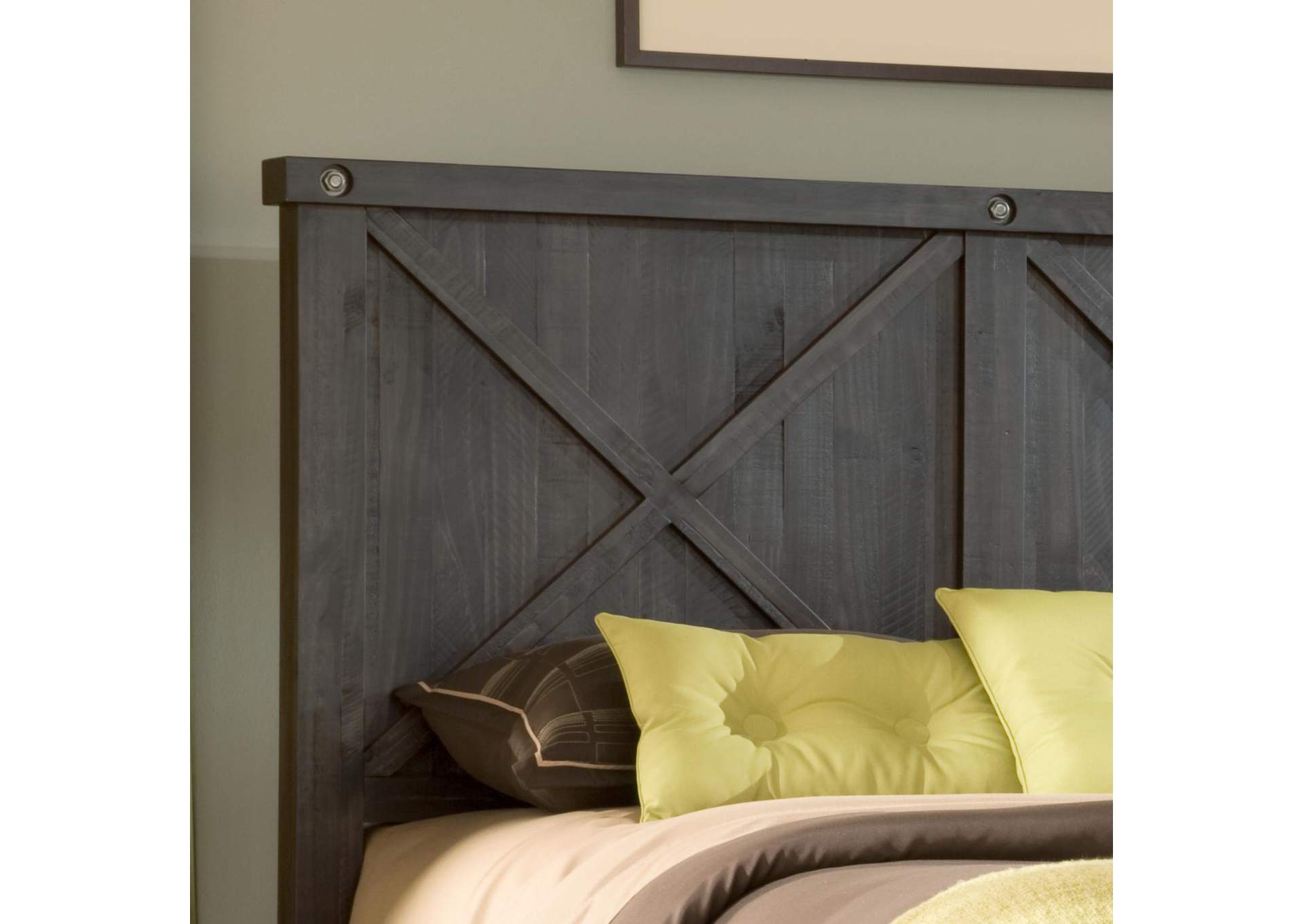 Yosemite Solid Wood Panel Bed In Cafe image 9