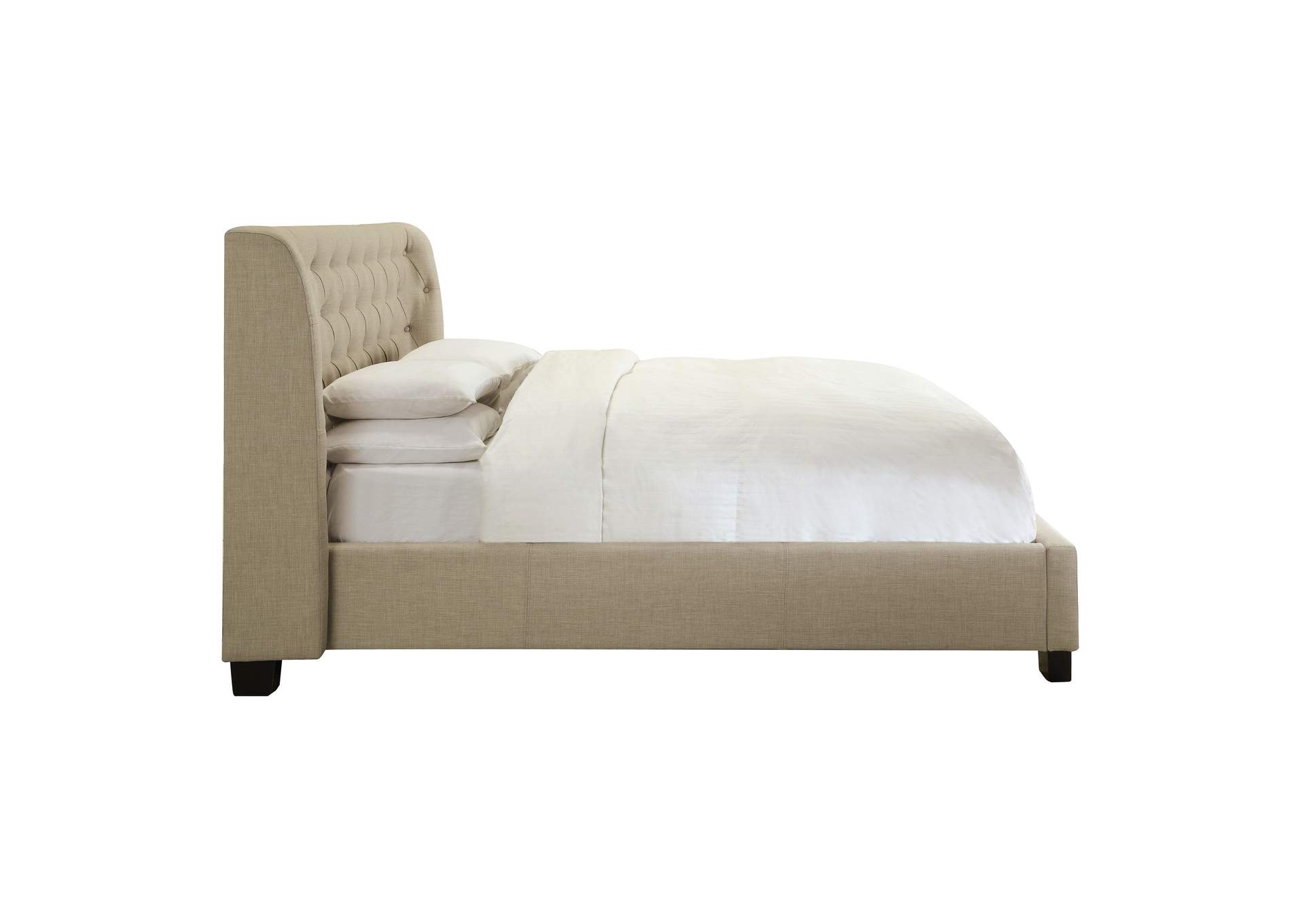 Levi Tufted Footboard Storage Bed In Toast Linen image 10