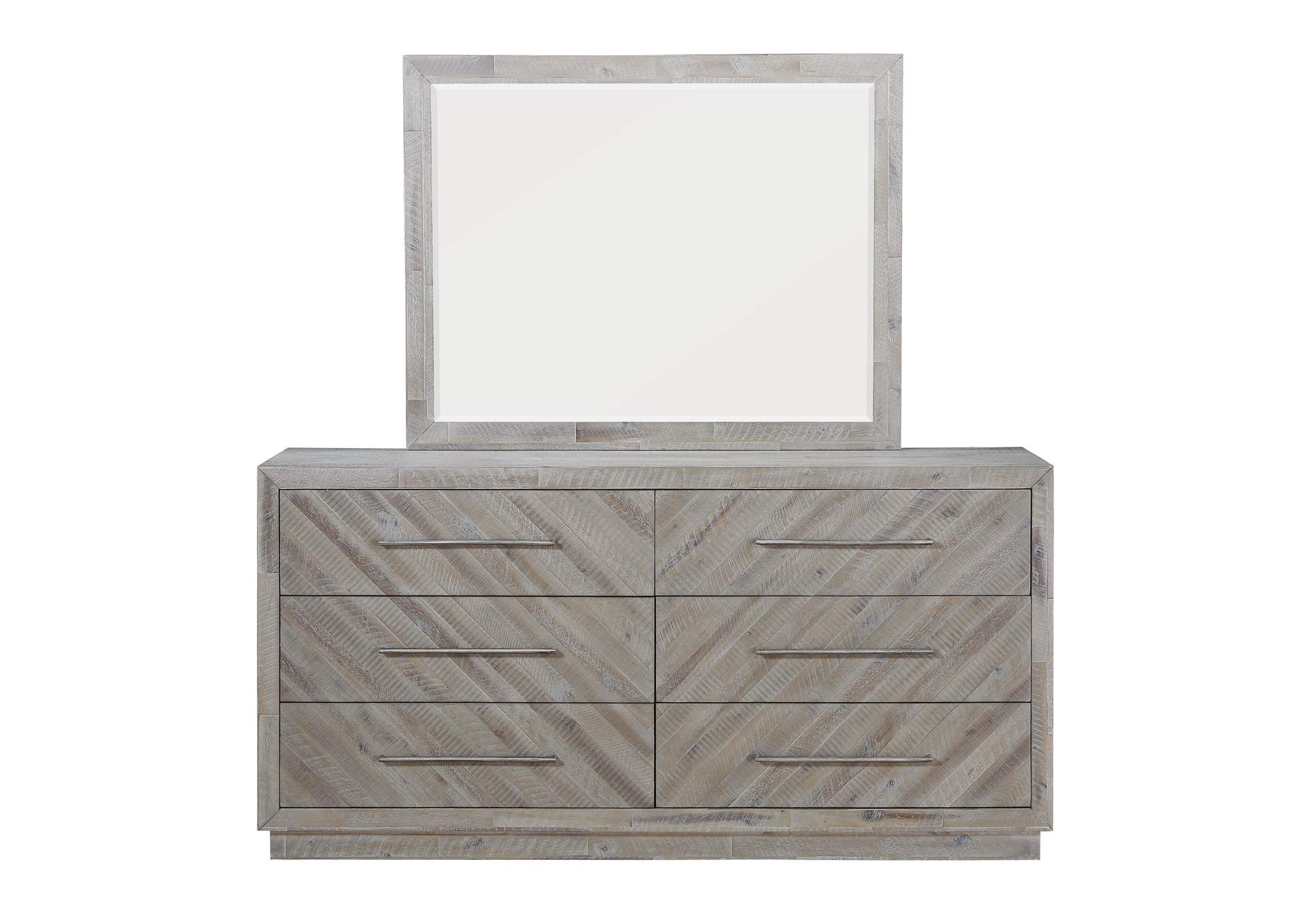 Alexandra Solid Wood Six Drawer Dresser In Rustic Latte (2024) image 7