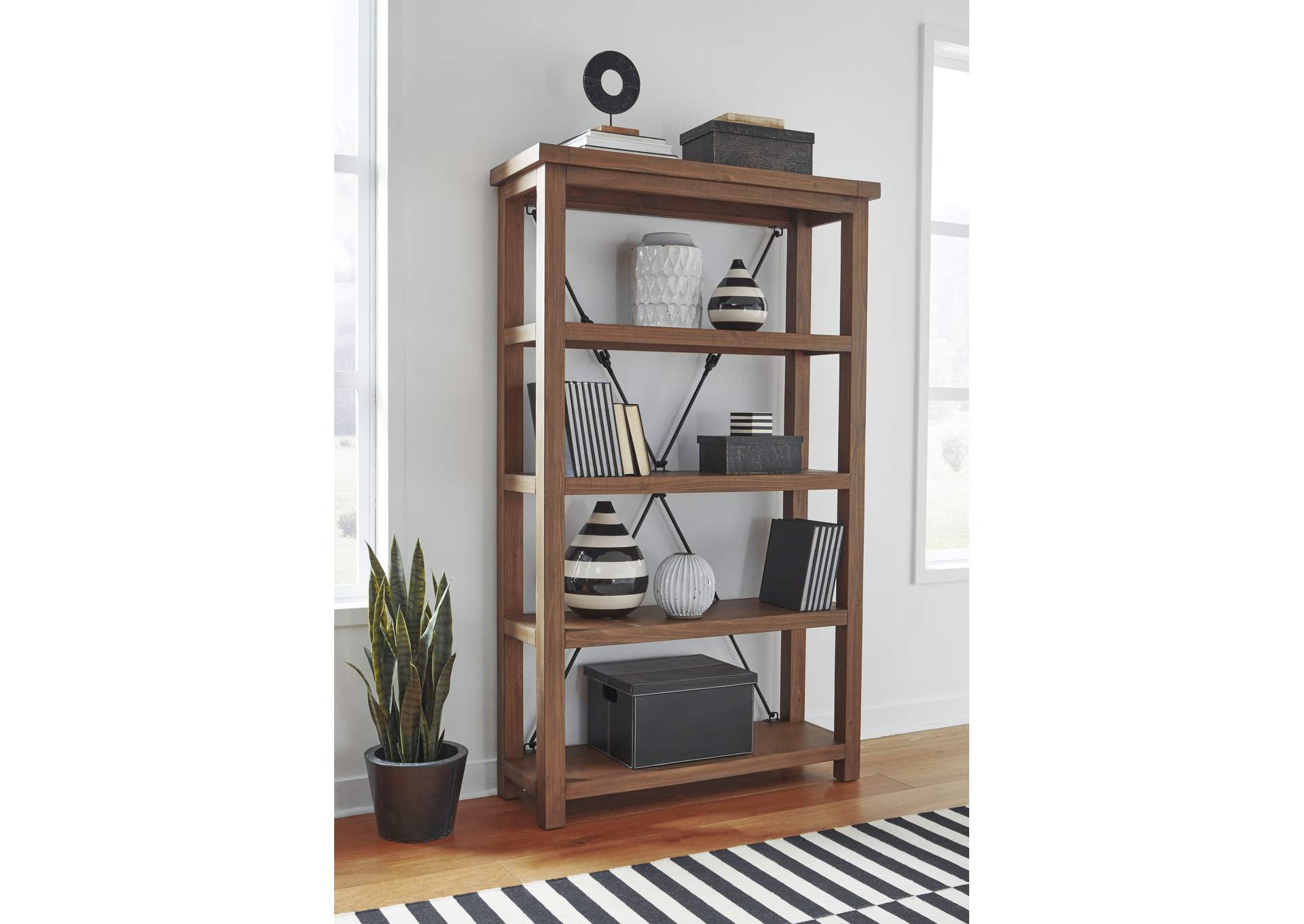 Autumn Open Shelving Unit Flint Oak image 1