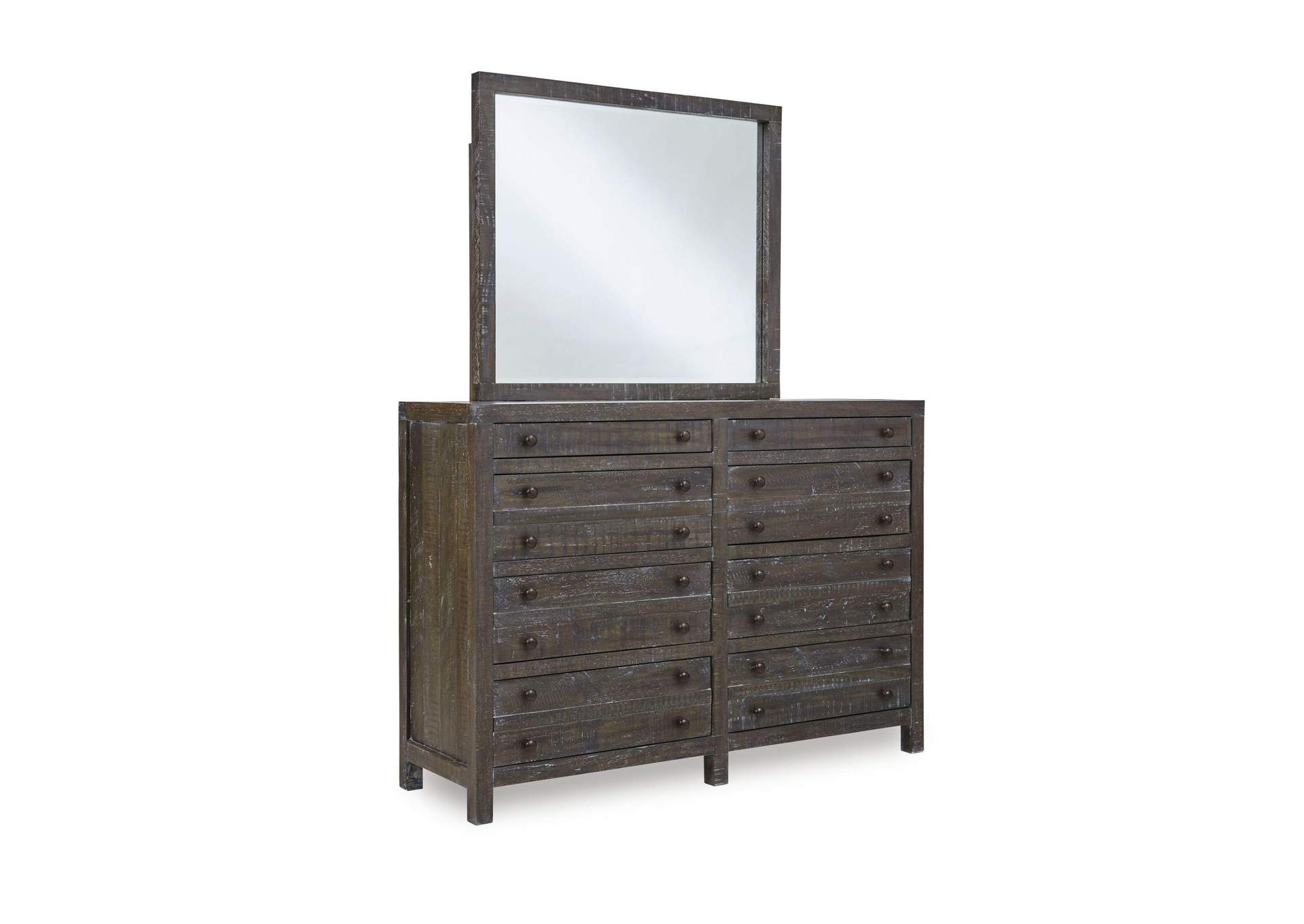 Townsend Solid Wood Eight Drawer Dresser In Gunmetal (2024) image 5
