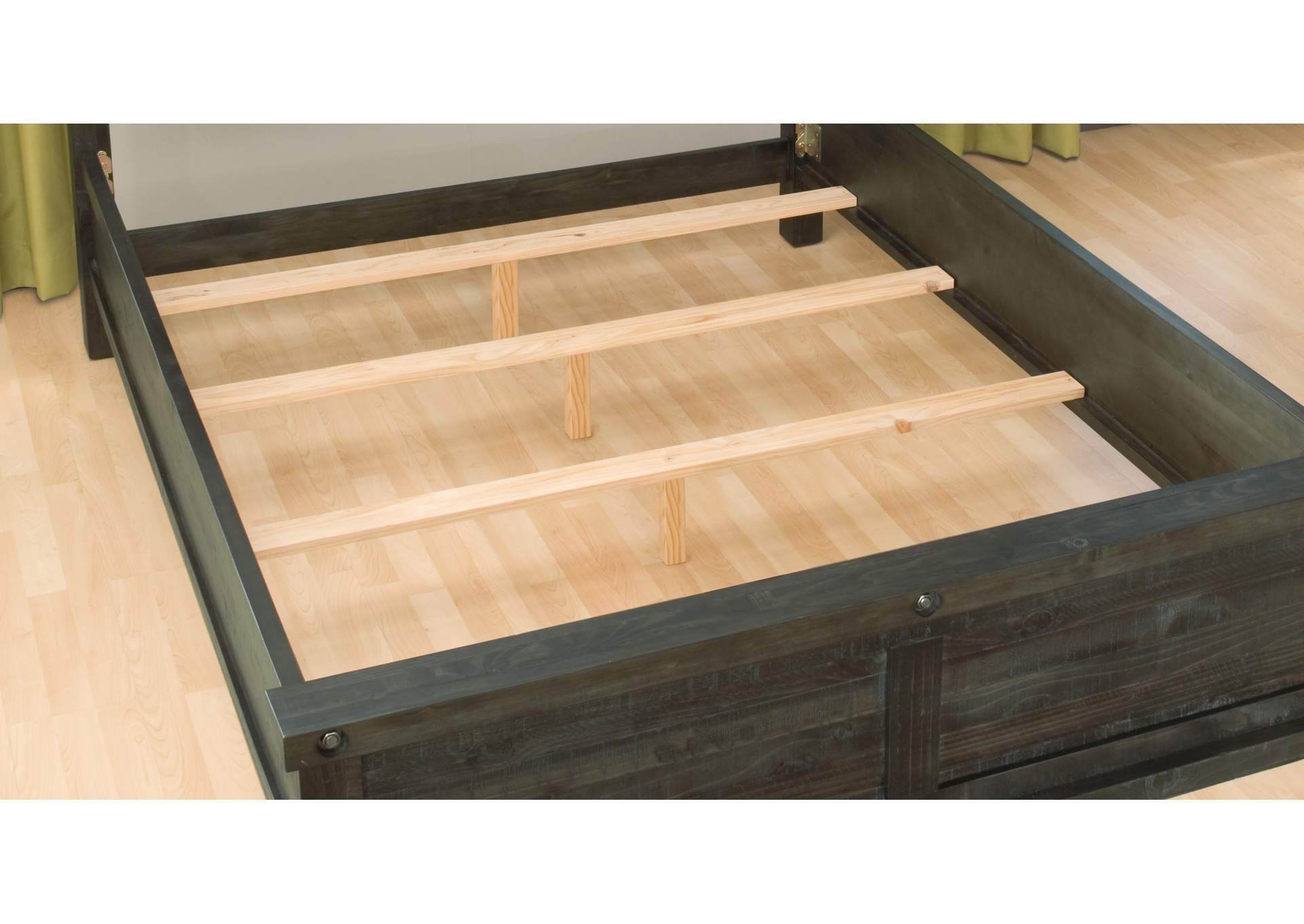 Yosemite Solid Wood Panel Bed In Cafe image 5
