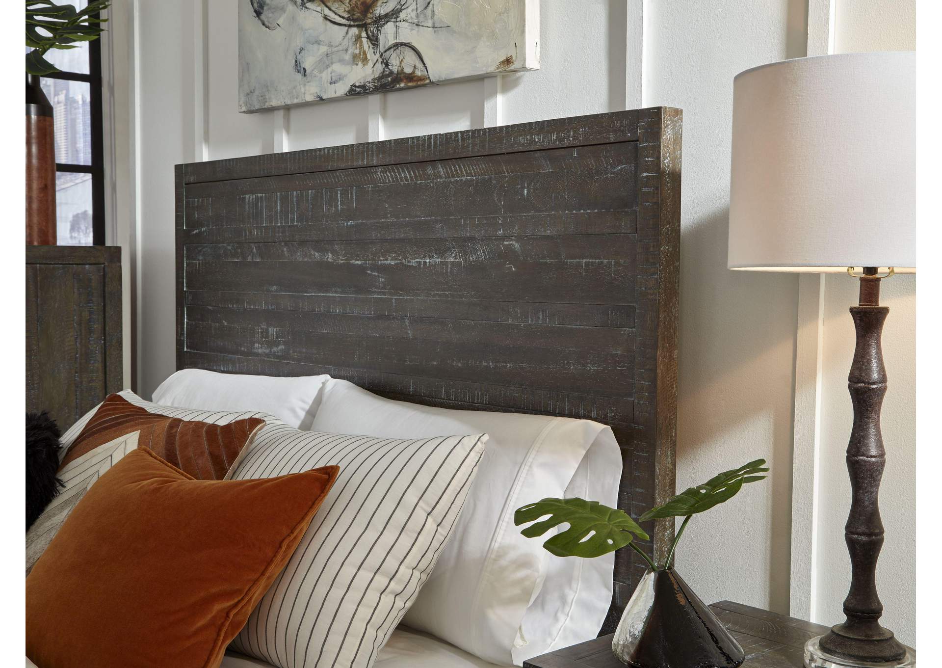 Townsend Solid Wood Low - Profile Bed In Gunmetal image 4