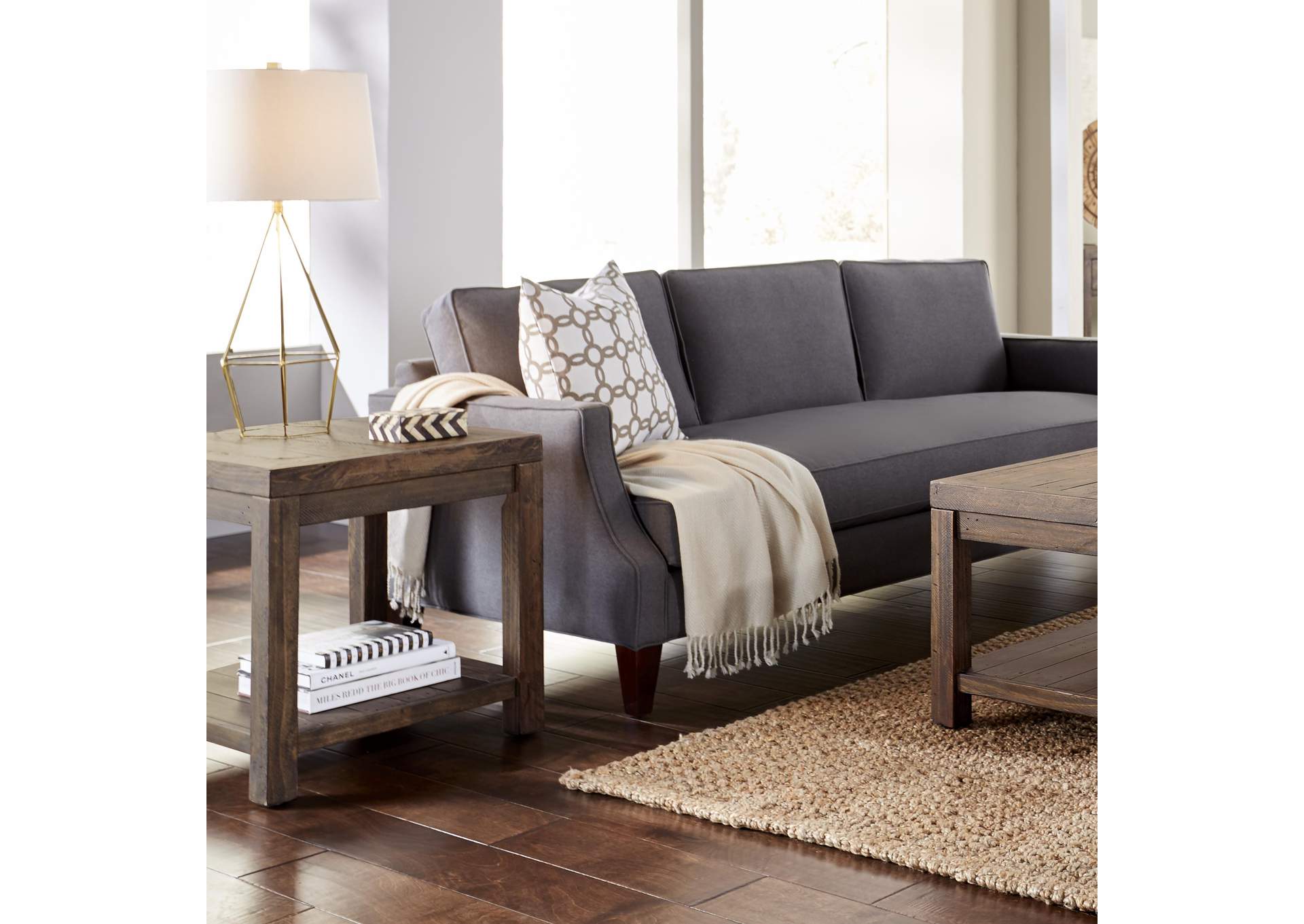 Craster Reclaimed Wood Square Side Table In Smoky Taupe image 3