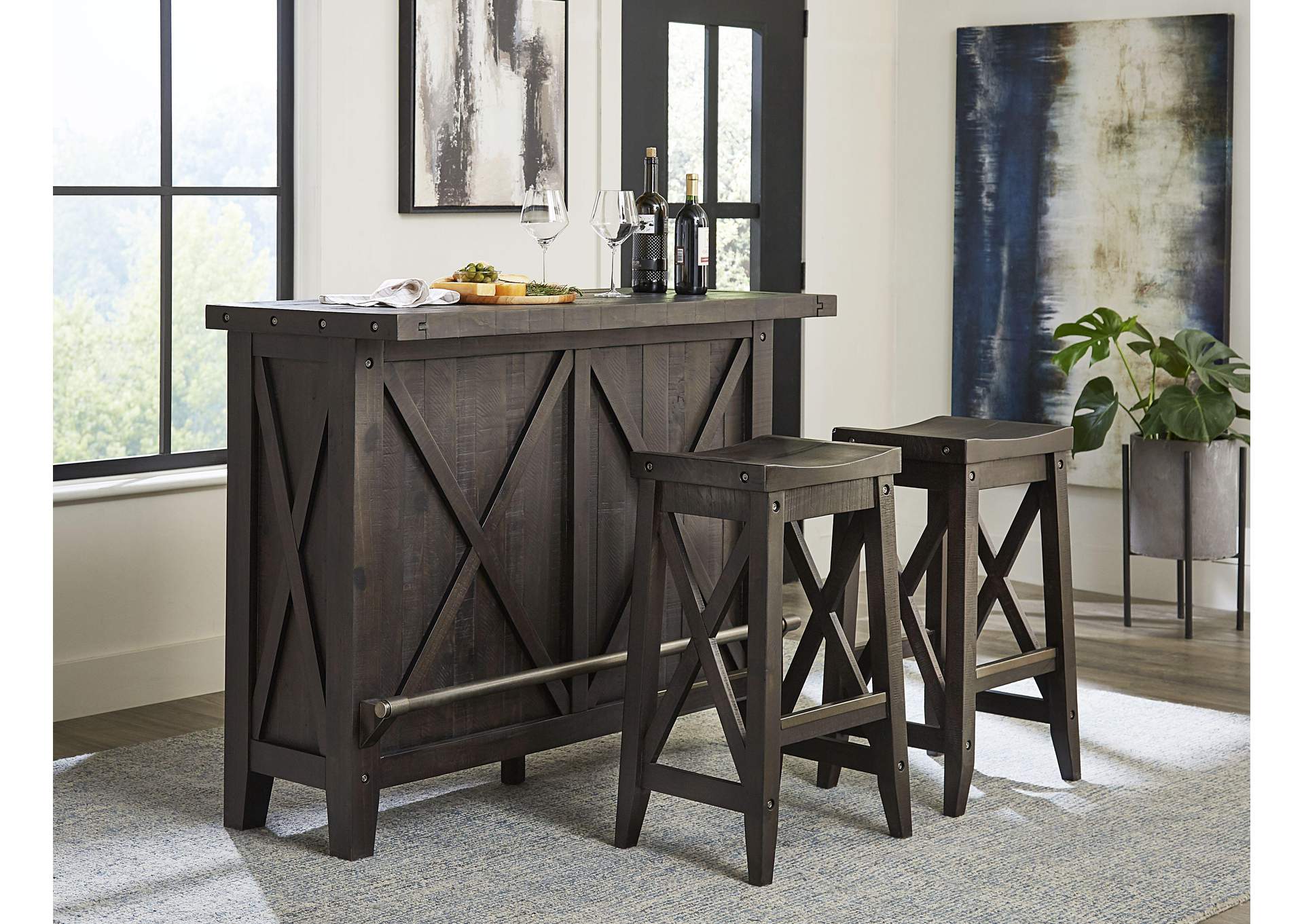 Yosemite Solid Wood Bar Table In Cafe image 5