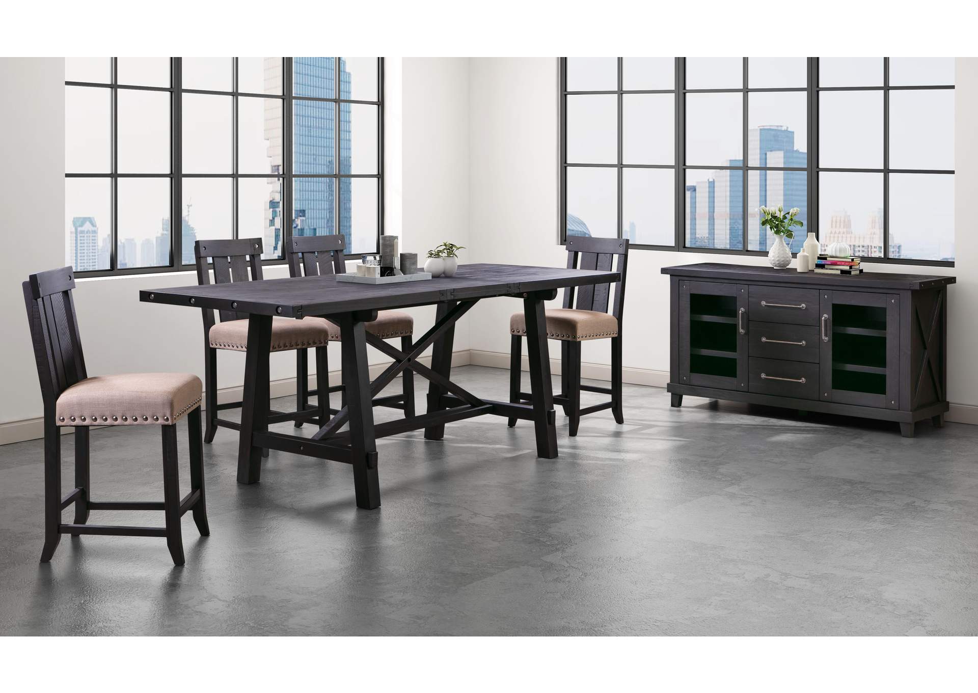 Yosemite Rectangle Counter Table In Cafe image 3