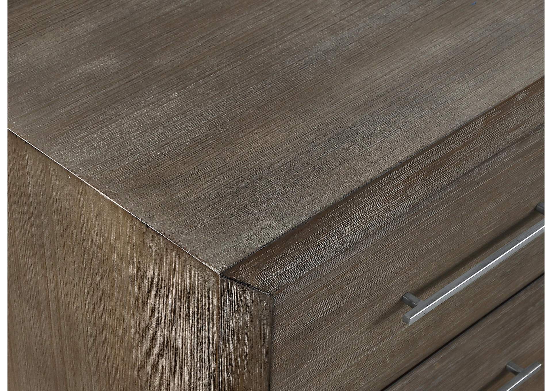 Melbourne Two Drawer Nightstand With USB In Dark Pine