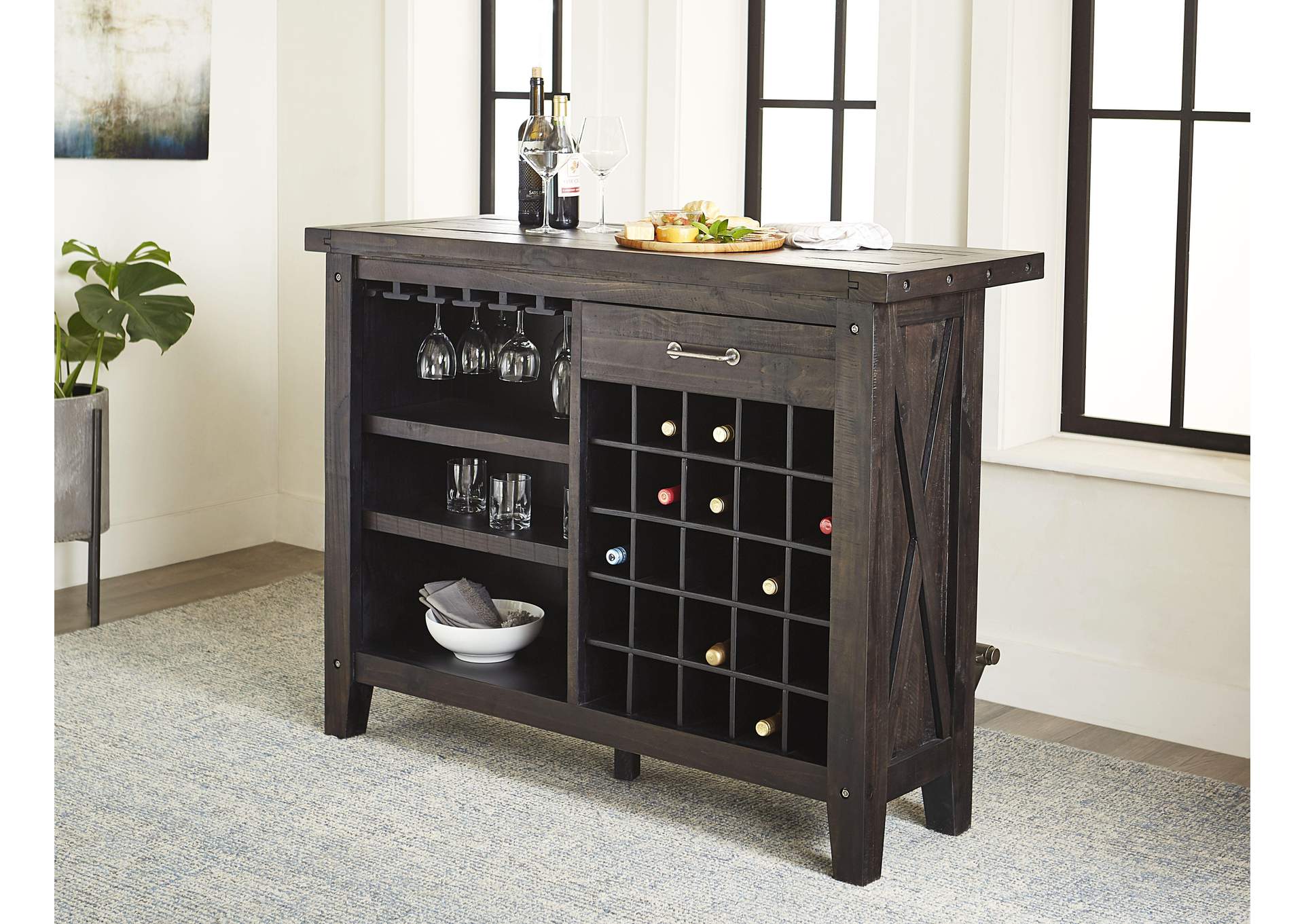 Yosemite Solid Wood Bar Table In Cafe image 3