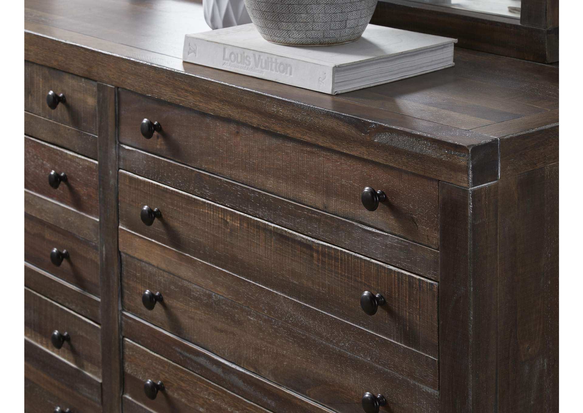 Townsend Eight Drawer Solid Wood Dresser In Java (2024) image 5