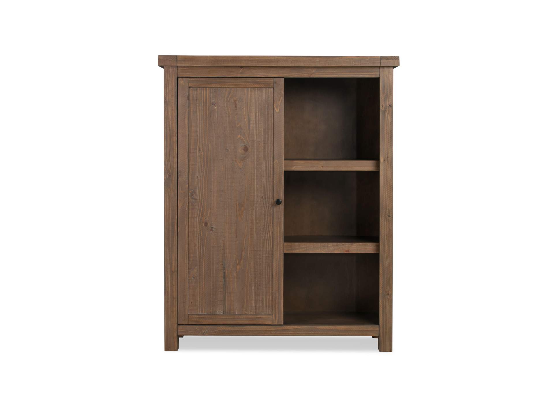 Autumn Sliding Door Bookcase In Flint Oak image 7