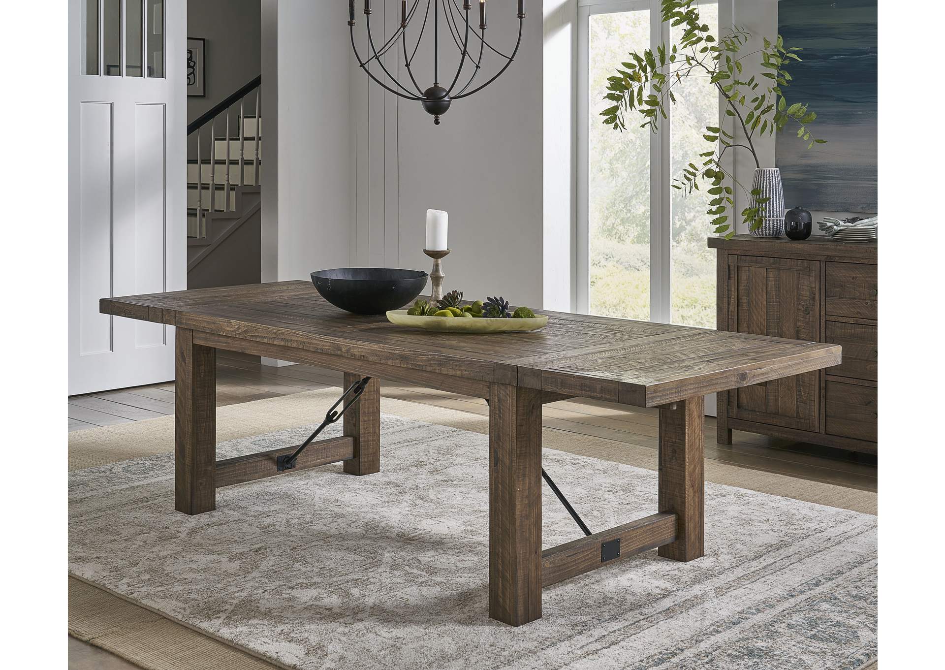Autumn Solid Wood Extending Dining Table In Flink Oak image 1