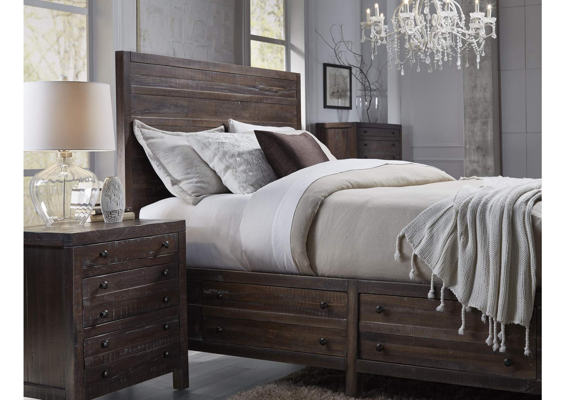Townsend Solid Wood Storage Bed In Java image 4