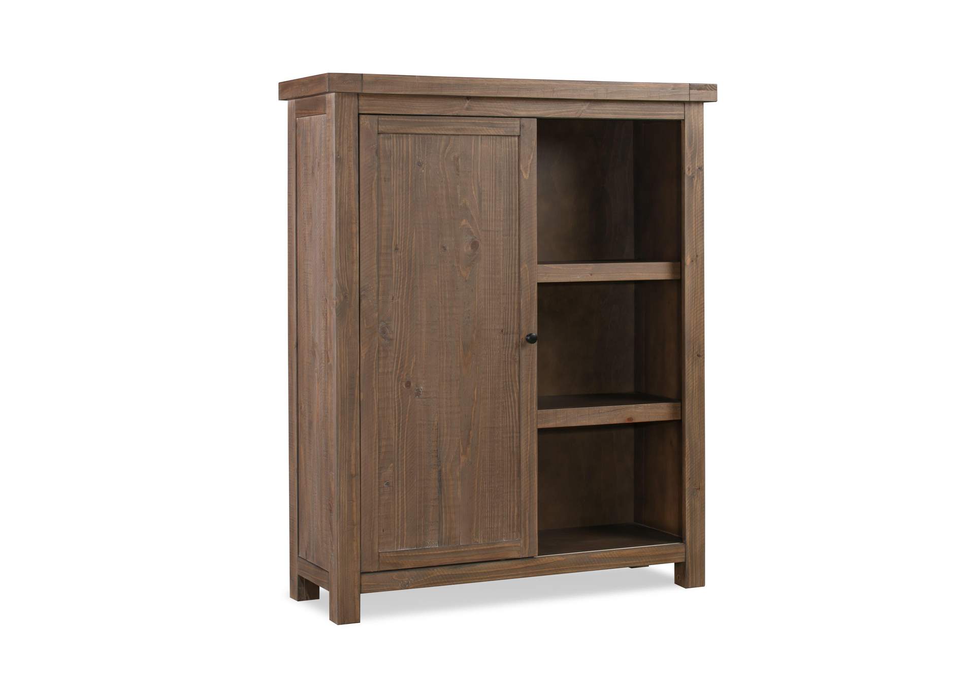 Autumn Sliding Door Bookcase In Flint Oak image 5