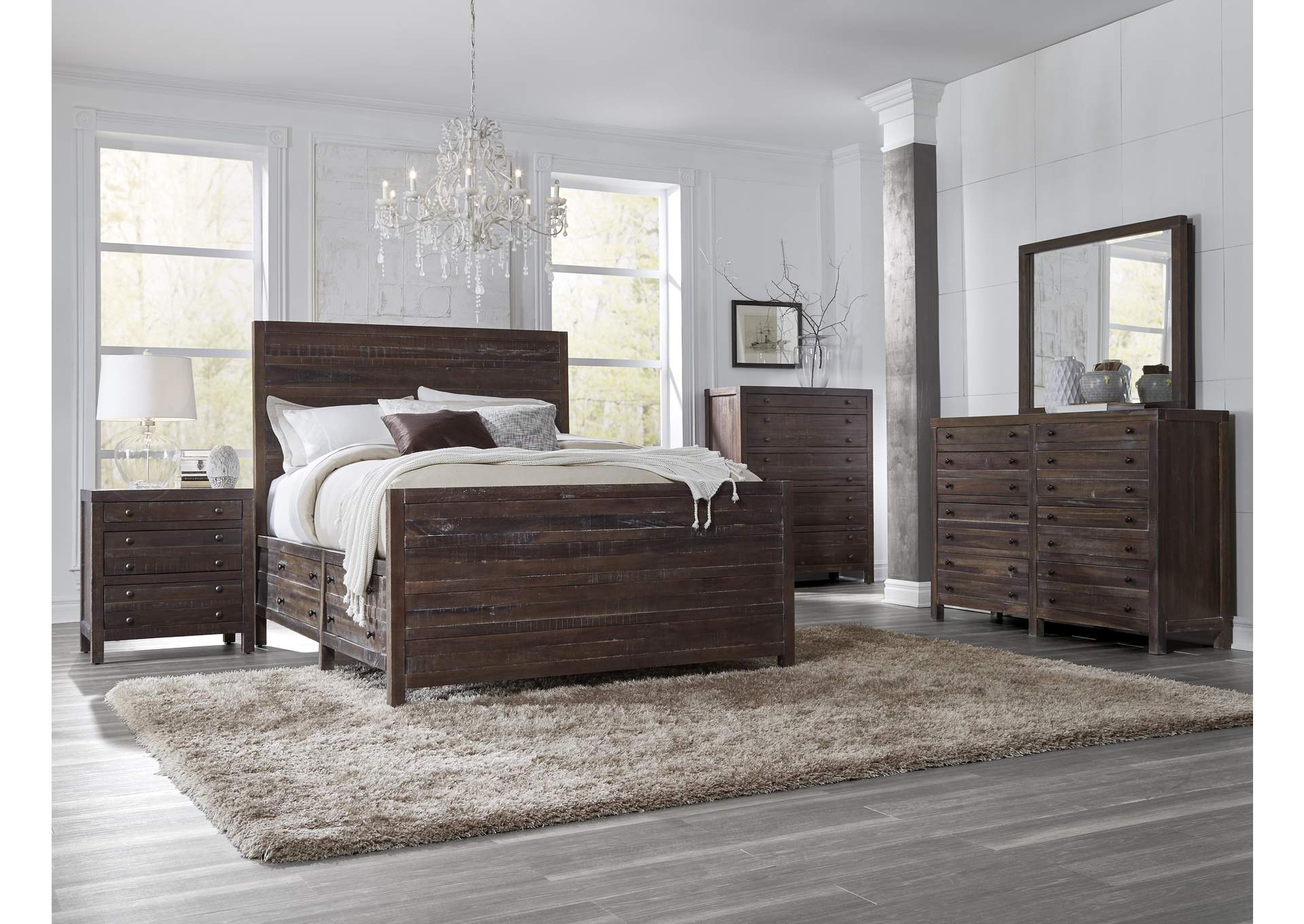 Townsend Solid Wood Storage Bed In Java image 3