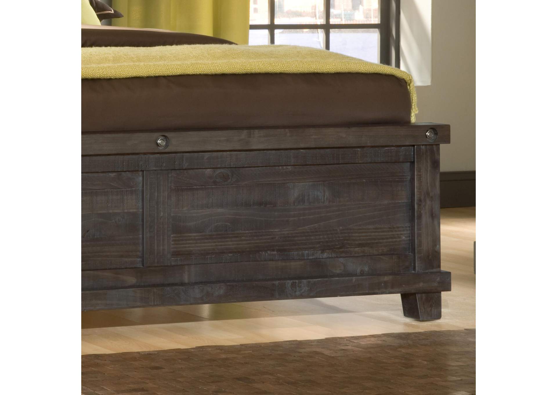 Yosemite Solid Wood Panel Bed In Cafe image 4