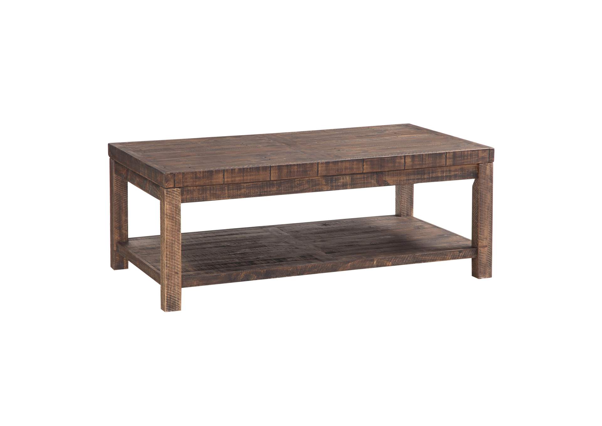 Craster Reclaimed Wood Rectangular Coffee Table In Smoky Taupe image 4