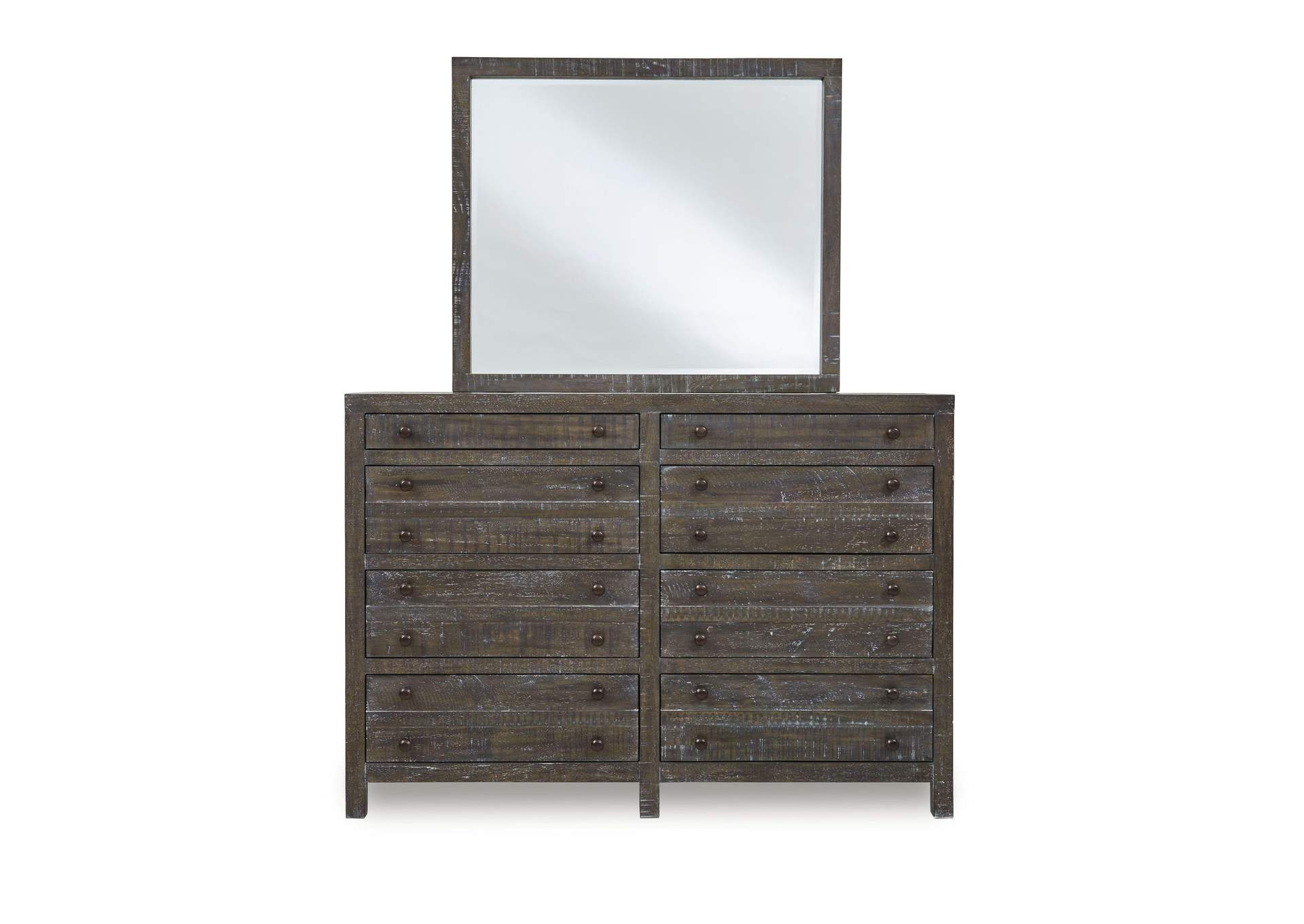 Townsend Solid Wood Eight Drawer Dresser In Gunmetal (2024) image 6