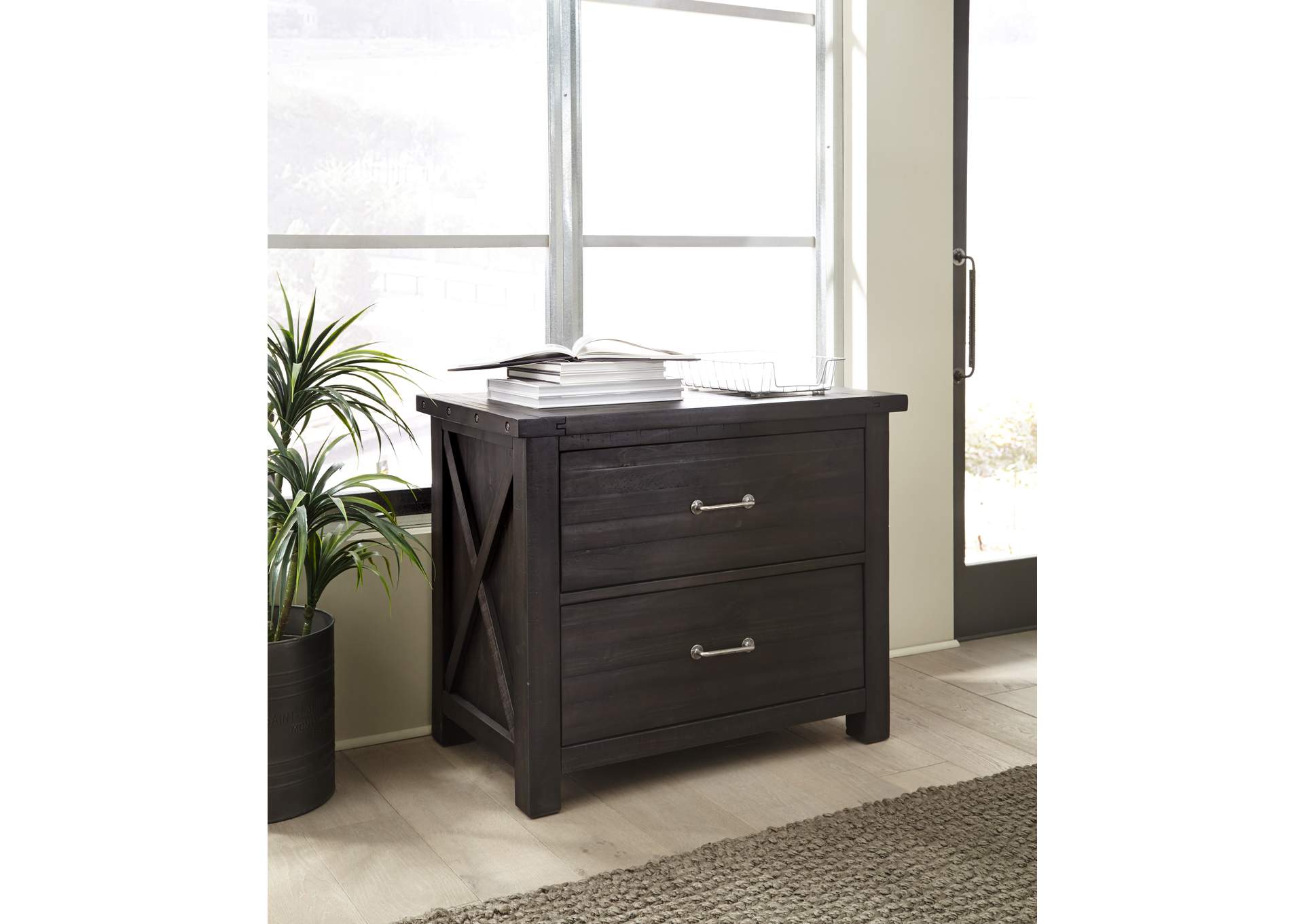 Yosemite Solid Wood Lateral File Cabinet In Cafe image 1