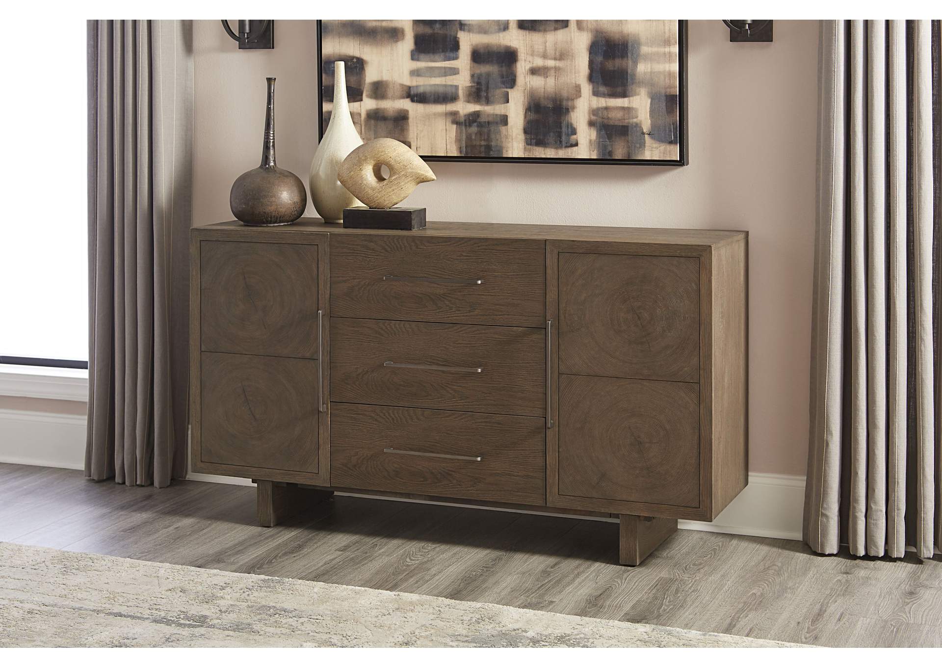 Oakland Three - Drawer Sideboard In Brunette image 1