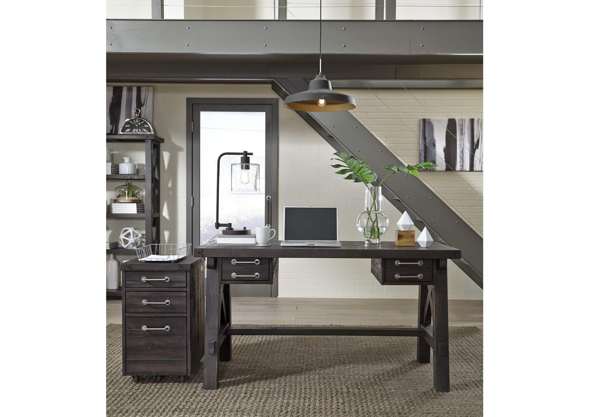 Yosemite Solid Wood Rollling File Cabinet In Cafe image 3