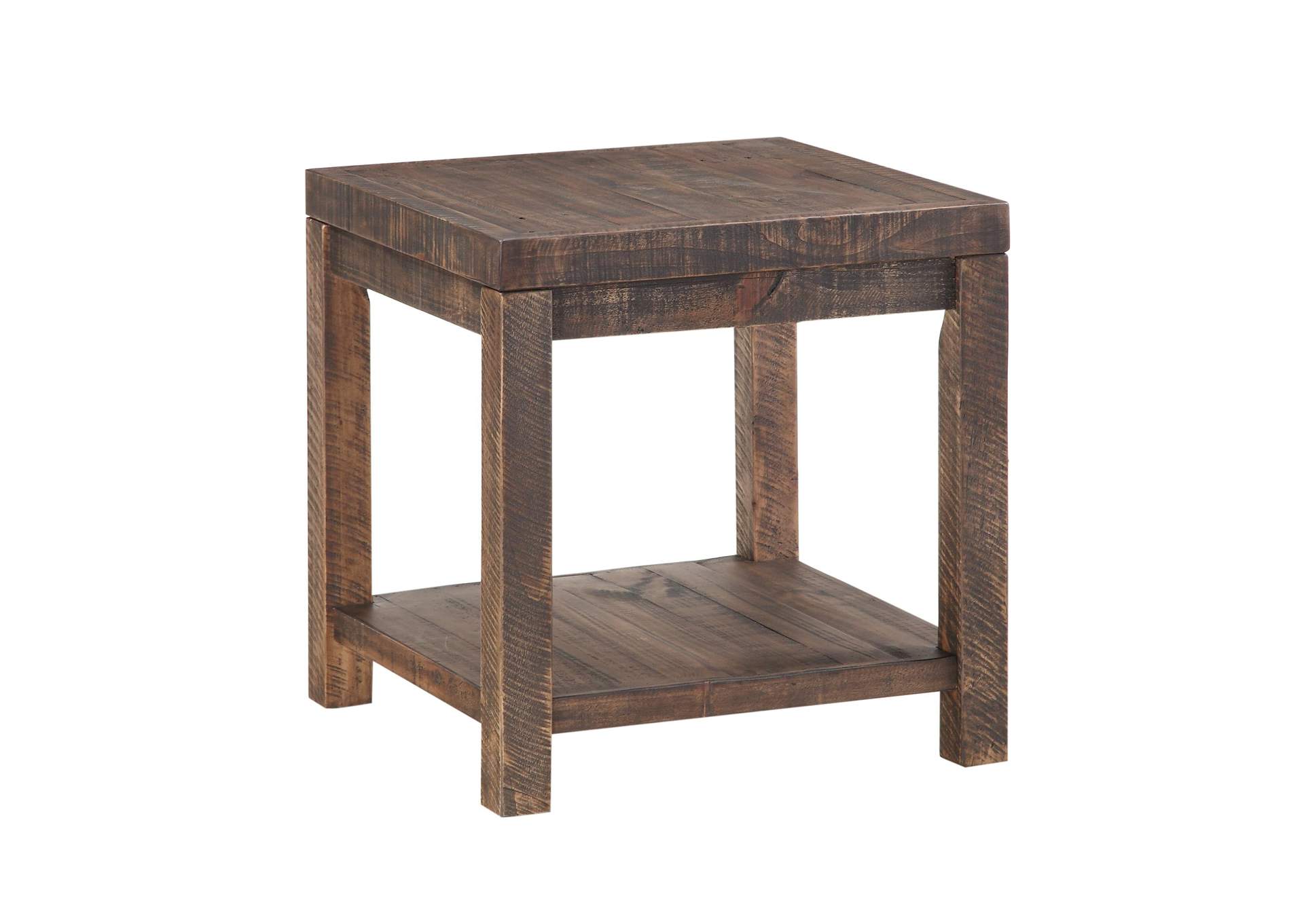 Craster Reclaimed Wood Square Side Table In Smoky Taupe image 4