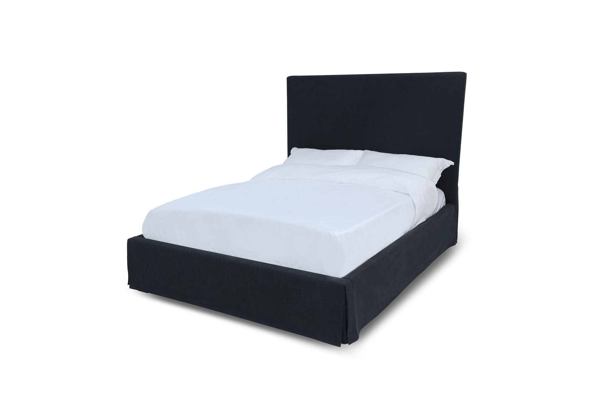 Cheviot Upholsteredskirted Storage Panel Bed In Iron image 5