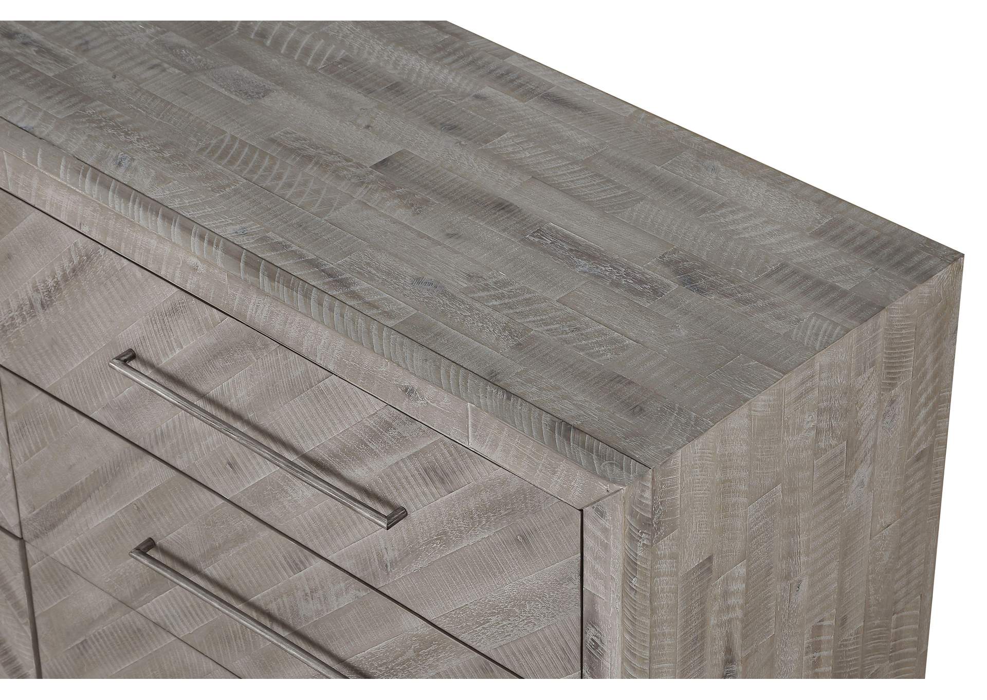 Alexandra Solid Wood Six Drawer Dresser In Rustic Latte (2024) image 8